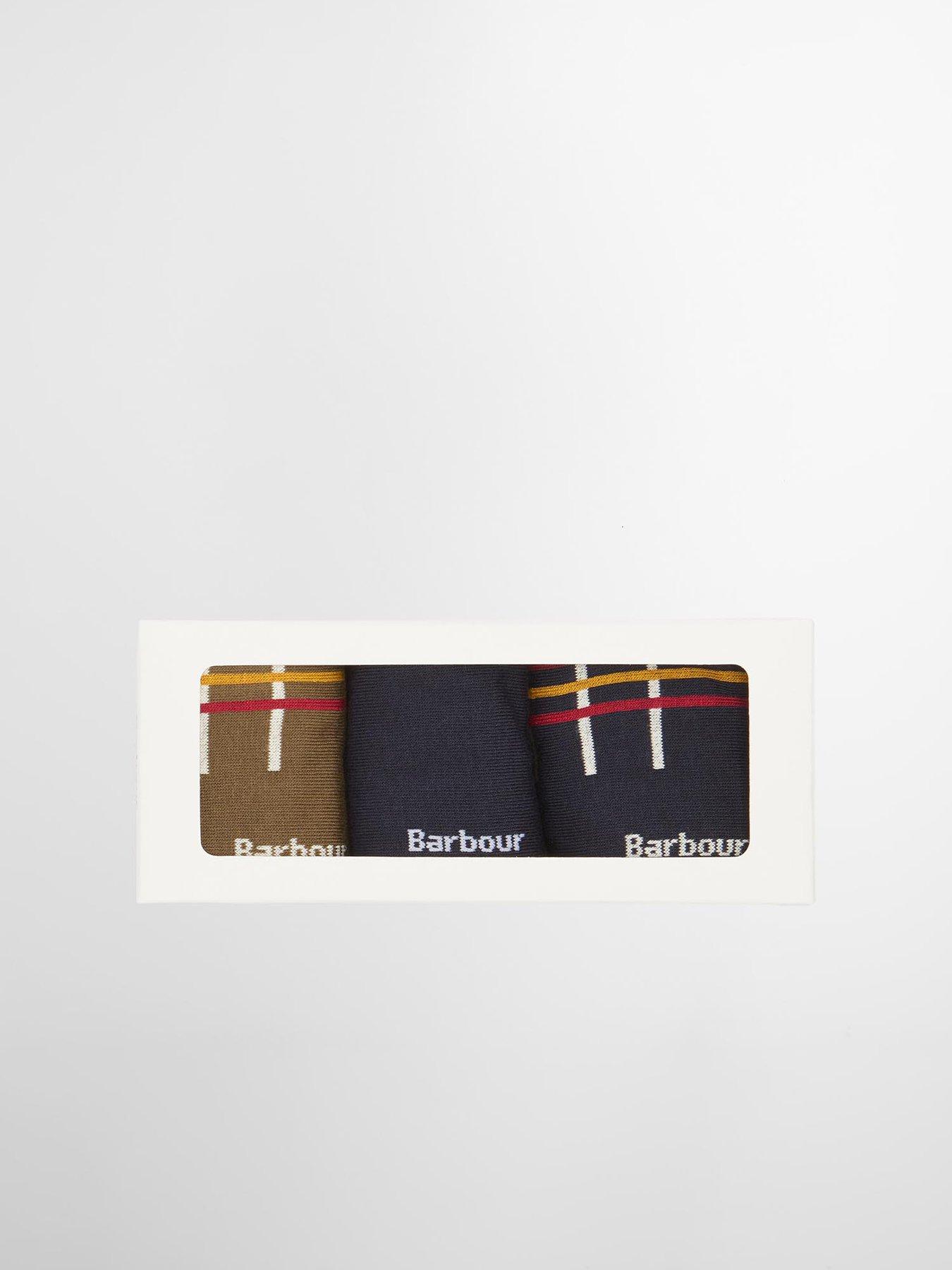 Image 3 of 4 of Barbour Tartan Socks Gift Set - Navy Multi