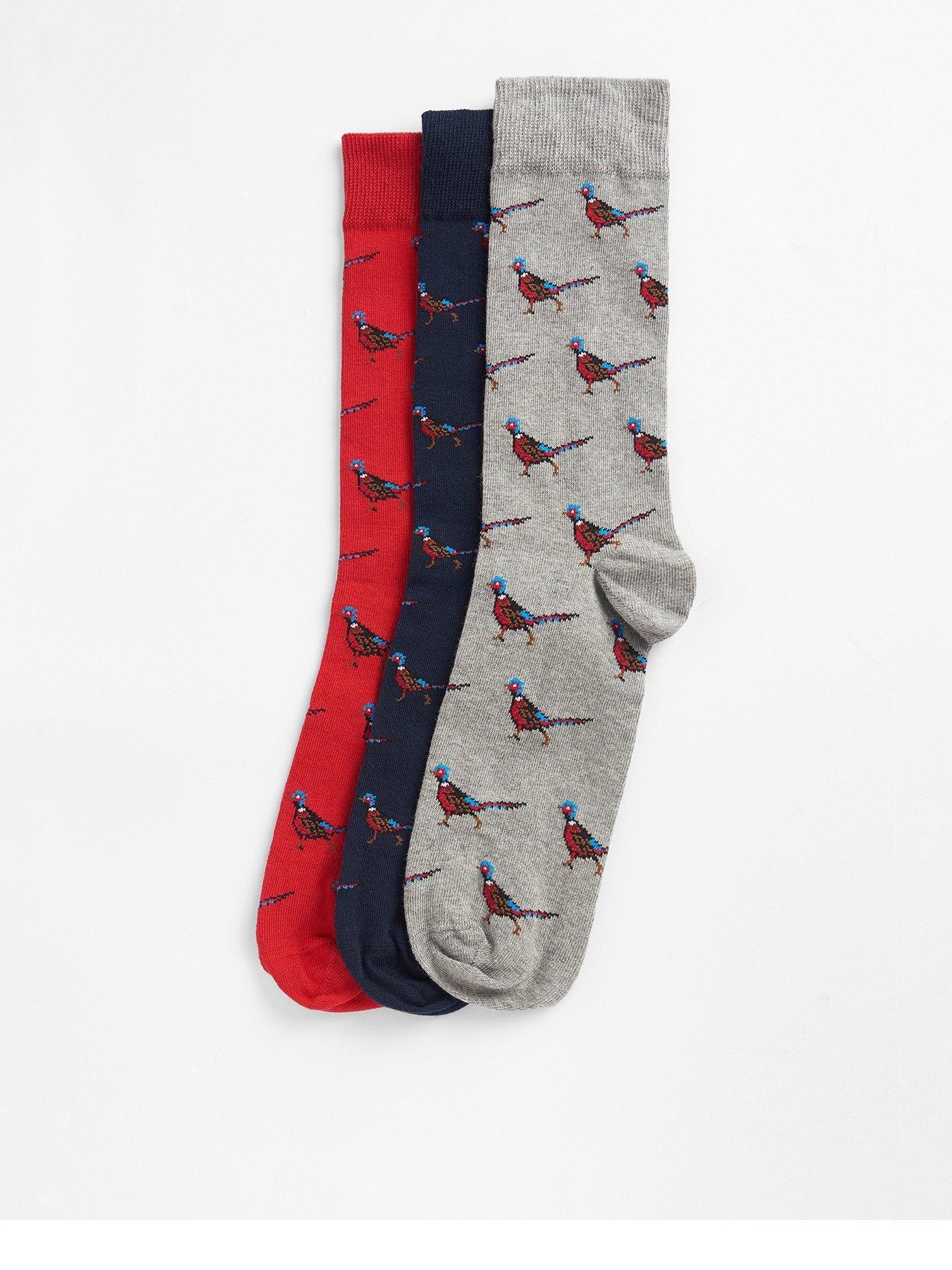 Barbour Pheasant Socks Gift Set - Black