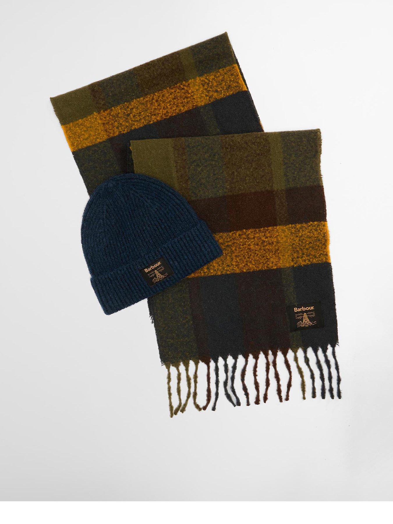 Barbour Westerdale Knitted Beanie  &  Scarf Gift Set - Brown