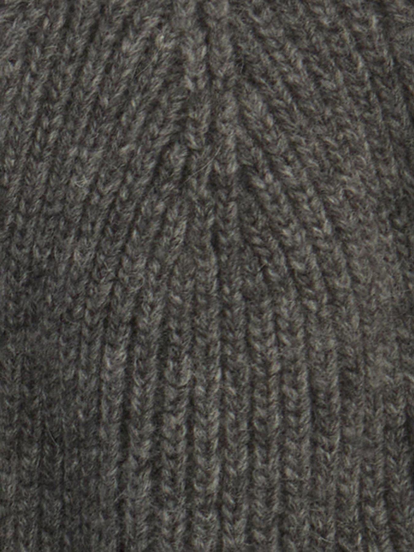 Image 4 of 4 of Barbour Carlton Knitted Beanie &amp; Gloves Gift Set - Grey