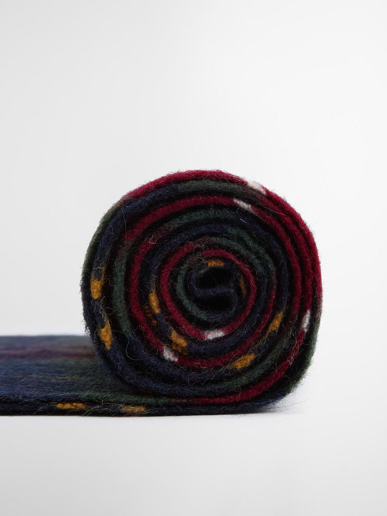 Image 4 of 5 of Barbour Wool And Cashmere Blend Tartan Scarf - Red Multi