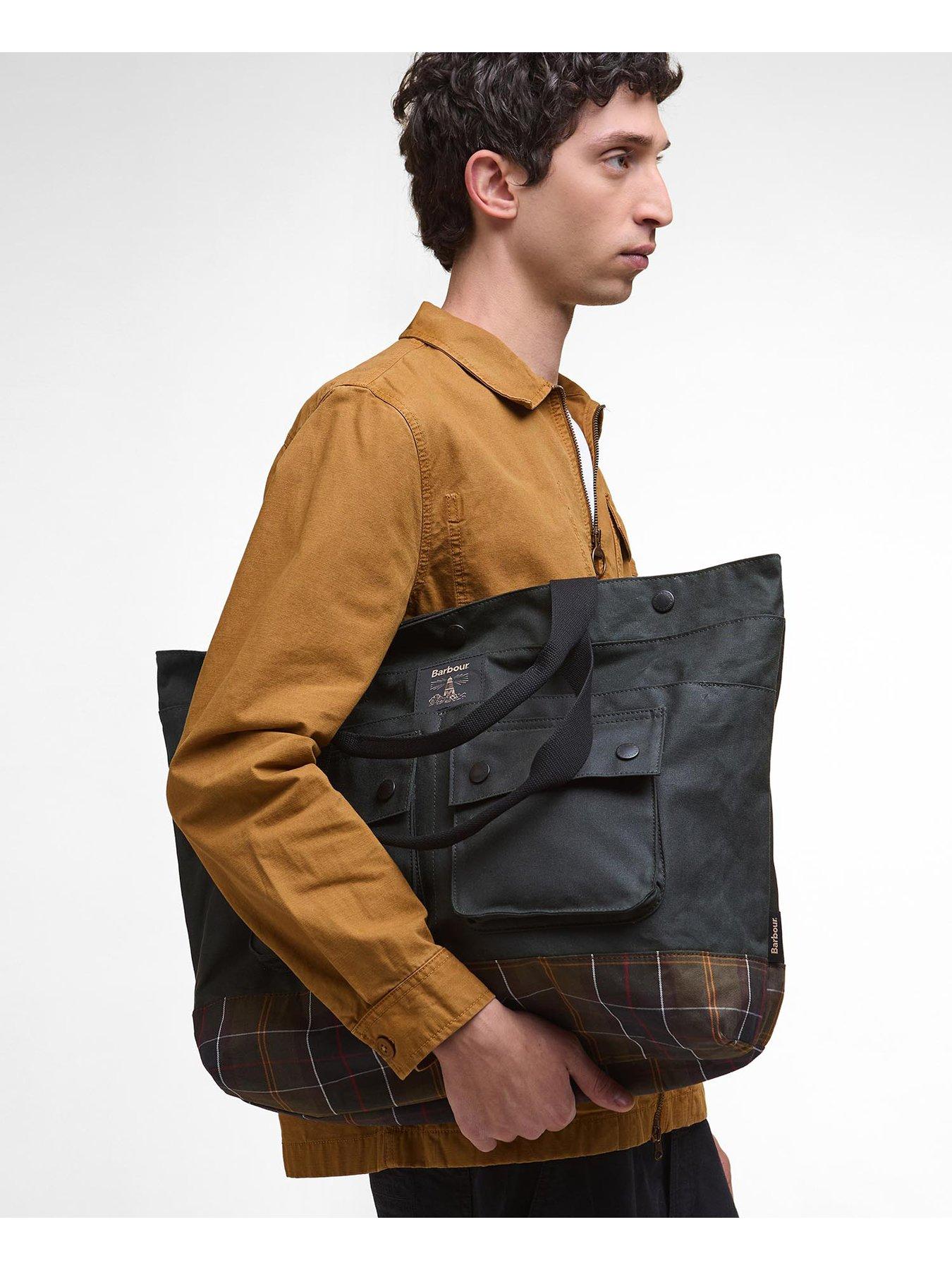 Barbour Field Wax Tote Bag - Dark Green | Very