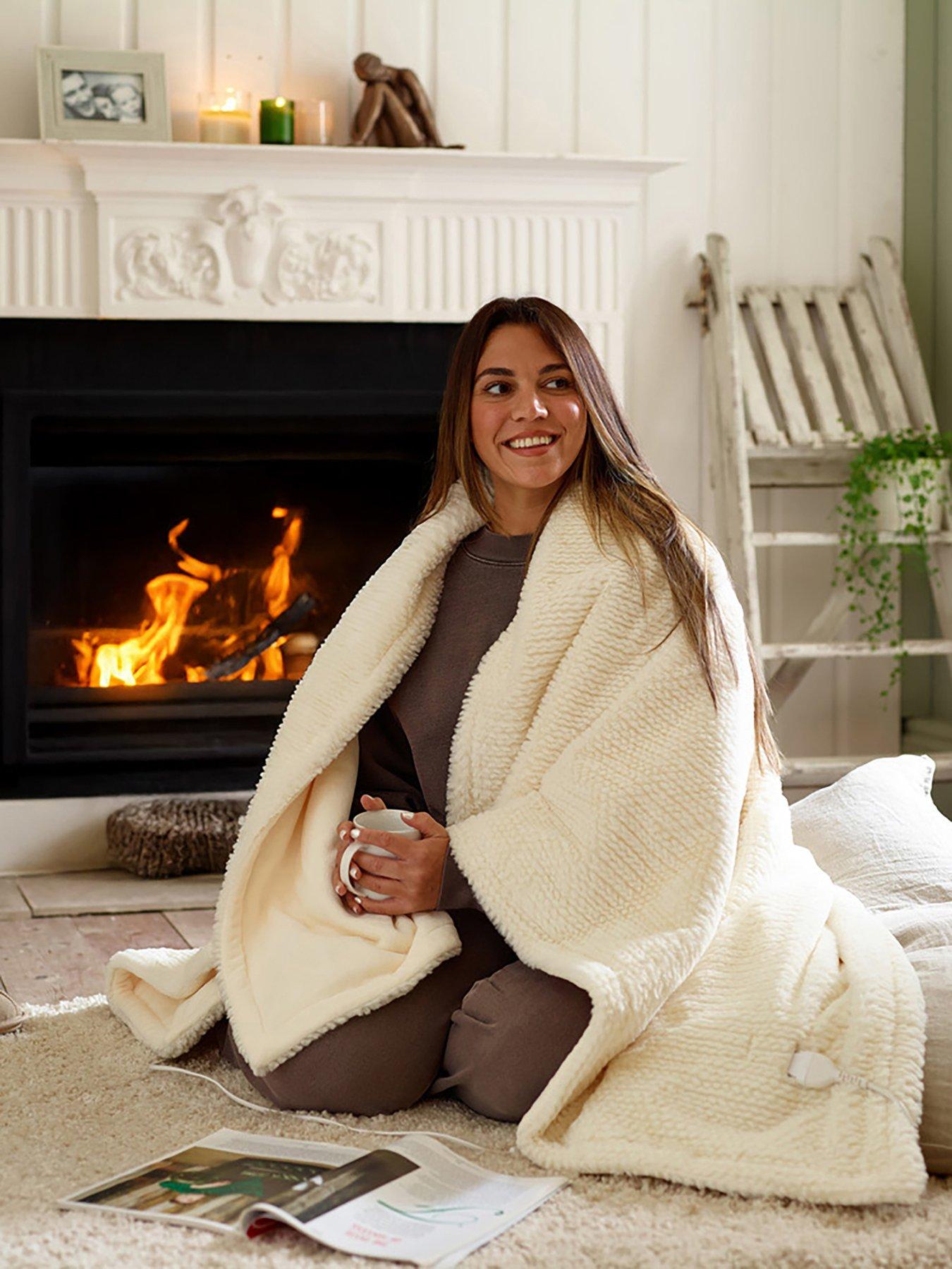 undefined Sandringham Heated Faux Fur Throw