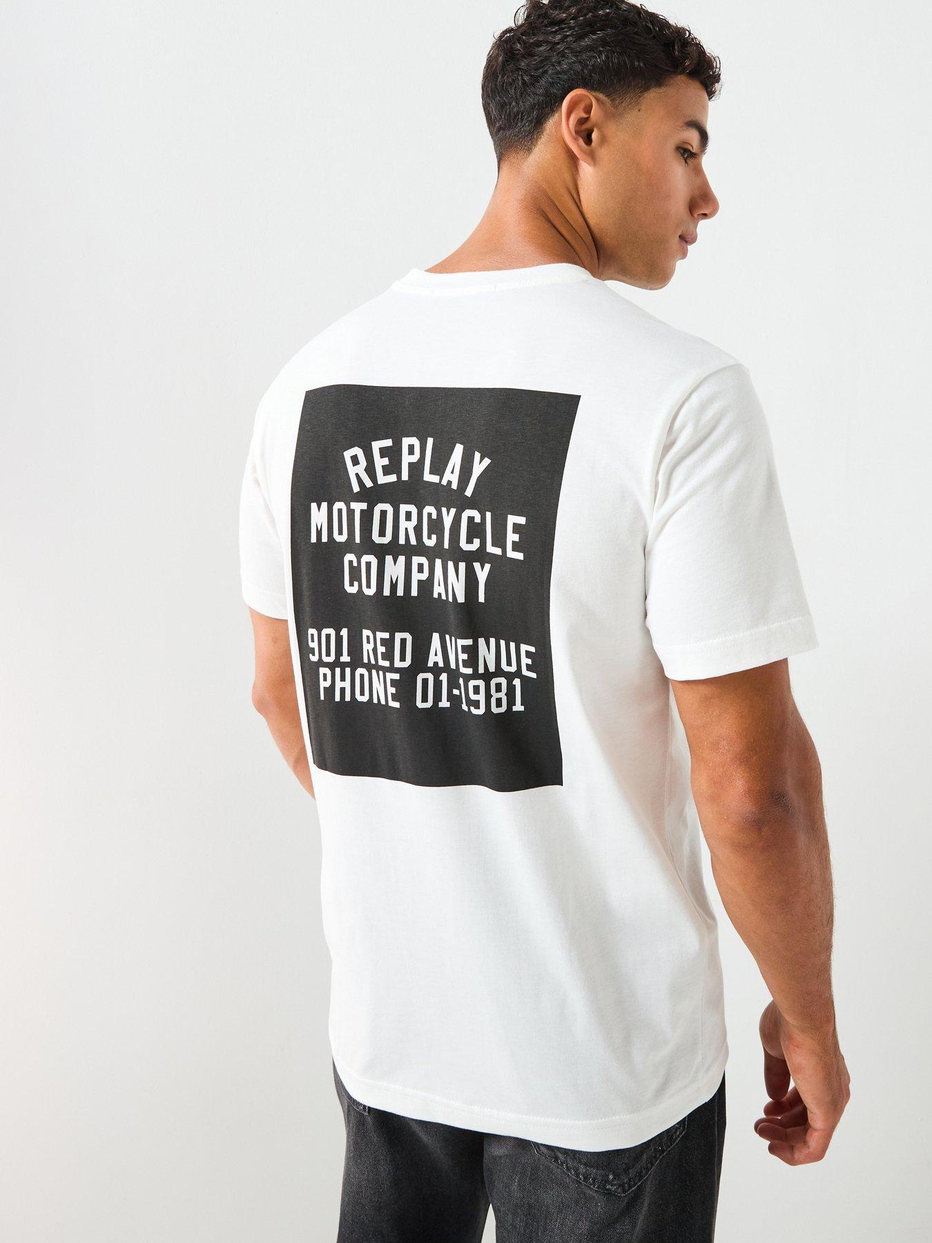 Replay Motorcycle Company Printed T-Shirt - White