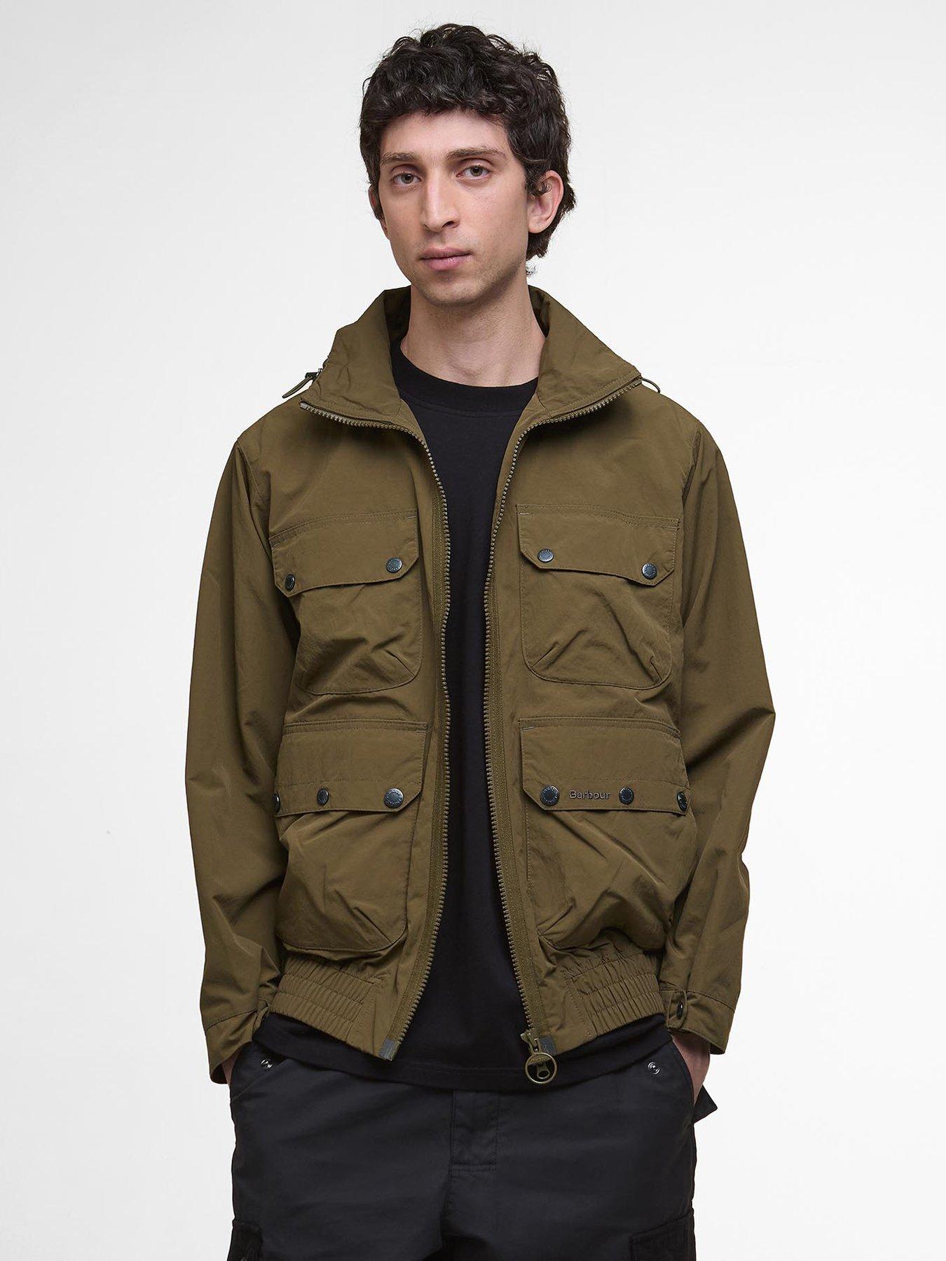 Barbour Re-Engineered Flight Bedale Hooded Showerproof Jacket - Green