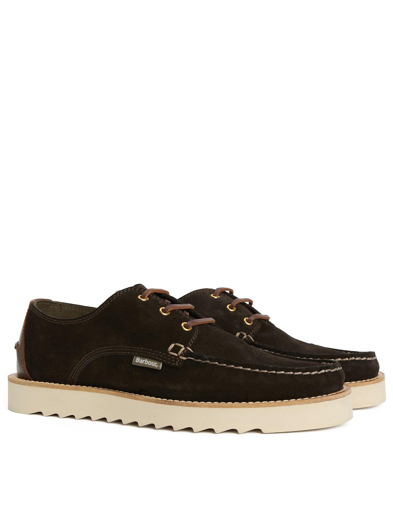 Barbour Aydon Suede Derby Shoes - Dark Brown