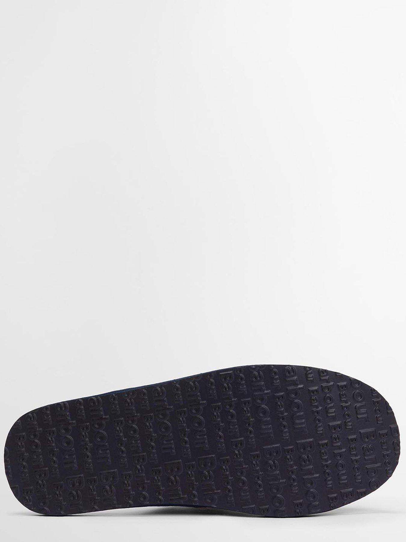 Image 5 of 6 of Barbour Everitt Mule Faux Suede Slippers - Navy