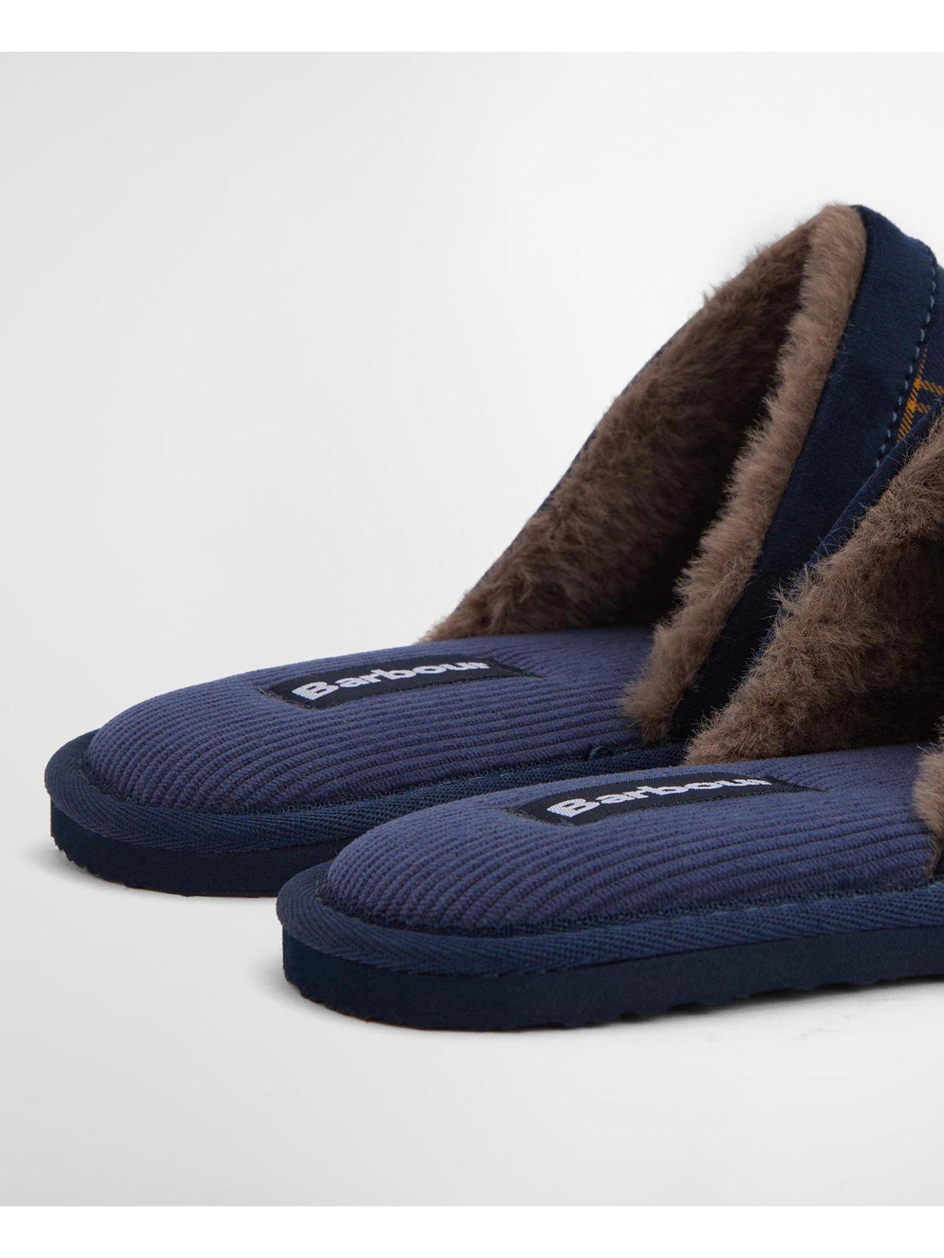 Image 6 of 6 of Barbour Everitt Mule Faux Suede Slippers - Navy