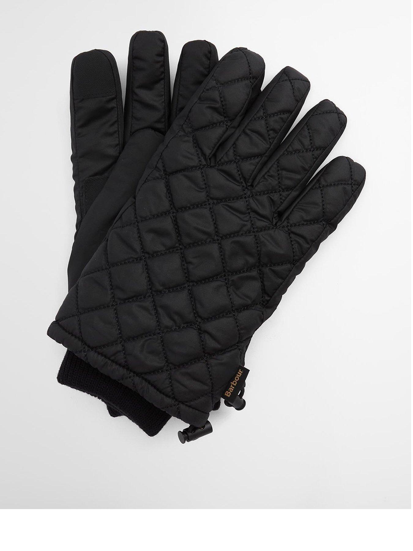 Barbour Harker Waterproof Leather Gloves - Black