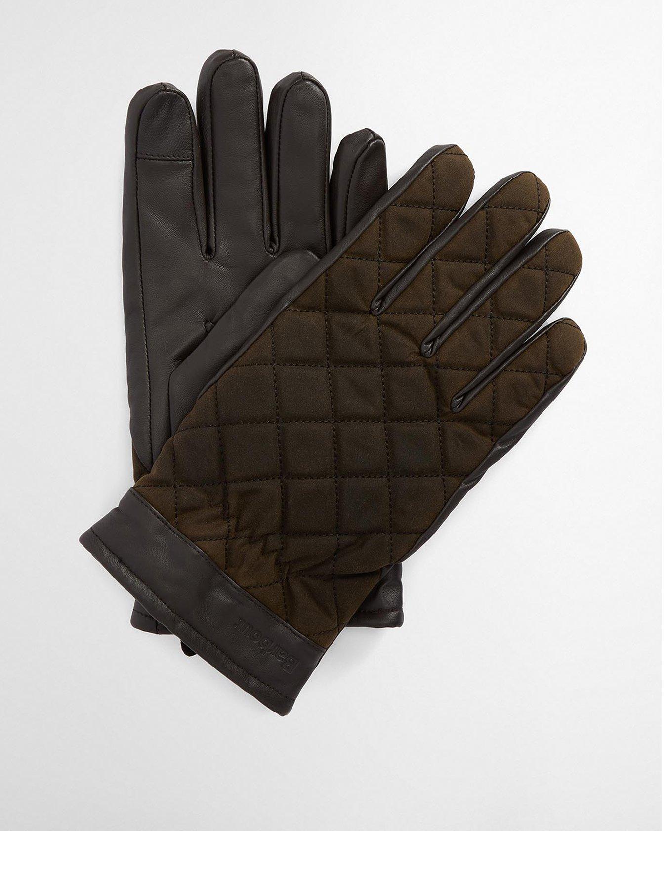 Image 1 of 4 of Barbour Dalegarth Leather Gloves - Dark Green