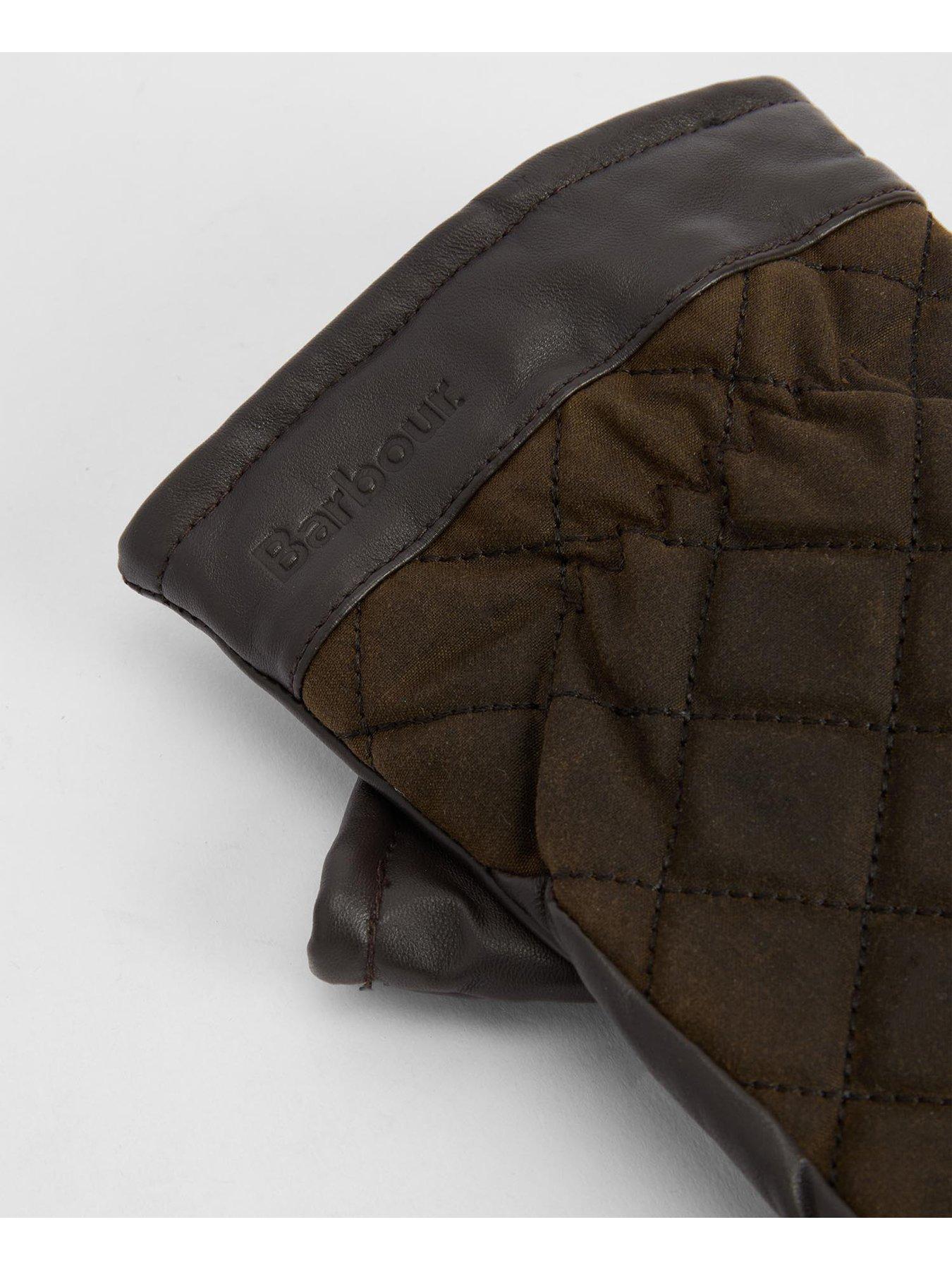 Image 3 of 4 of Barbour Dalegarth Leather Gloves - Dark Green