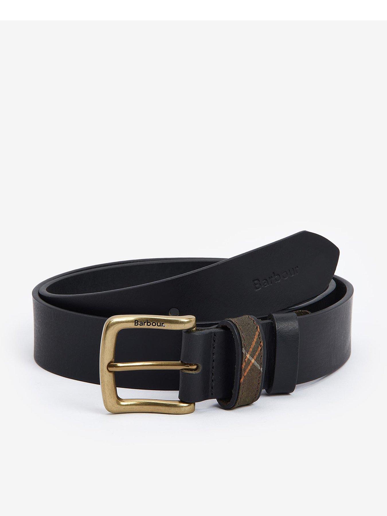 Barbour Esk Leather Belt - Black