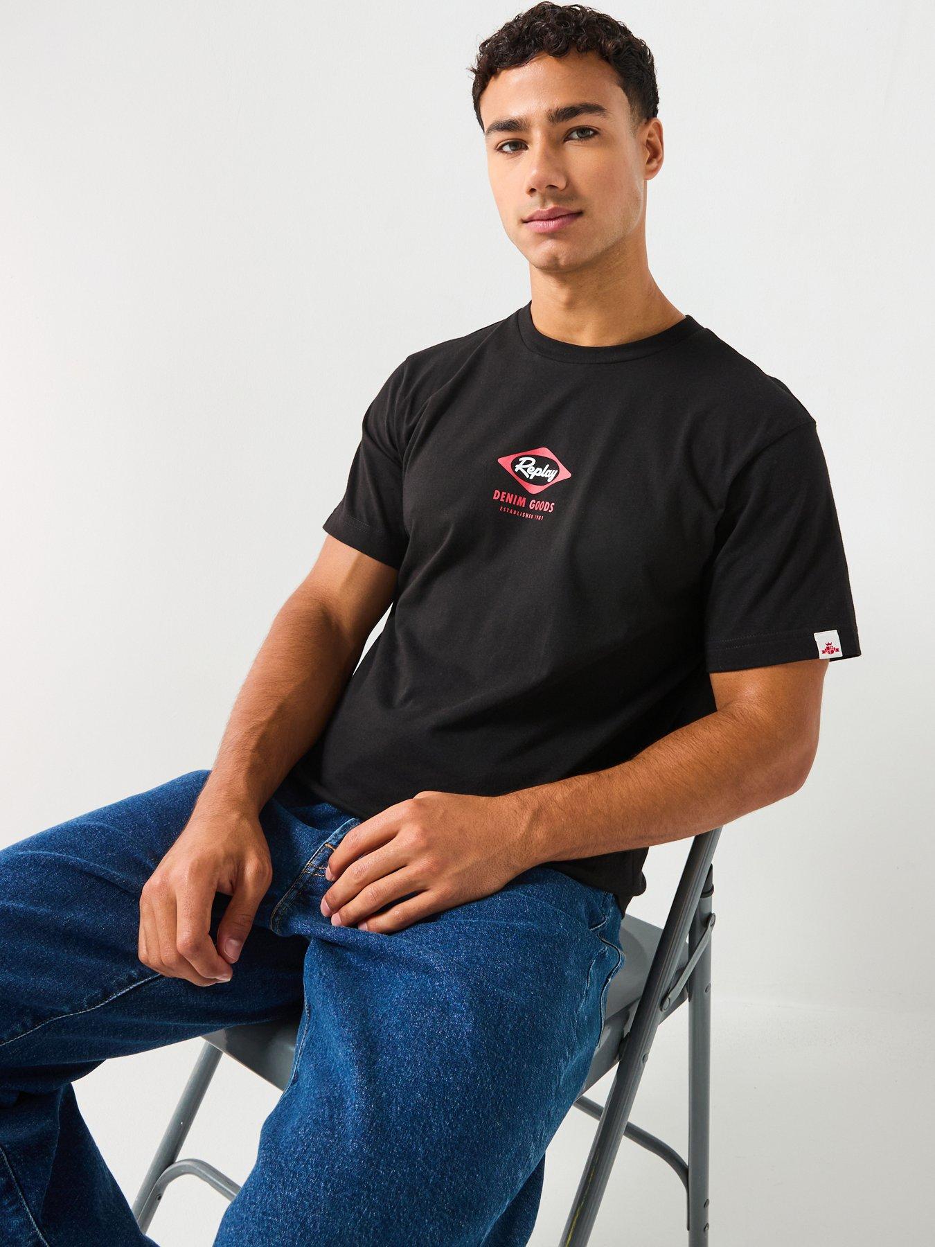 Replay Denim Goods Printed T-Shirt - Black