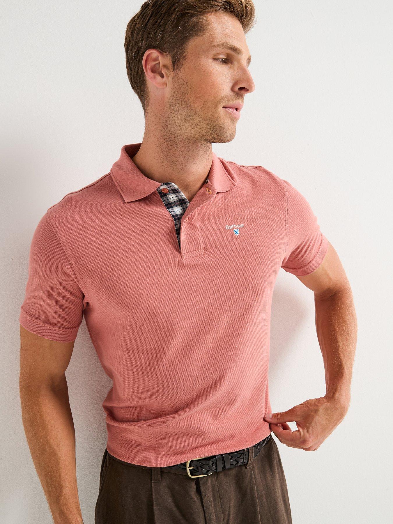 Barbour Tartan Pique Polo Shirt - Pink