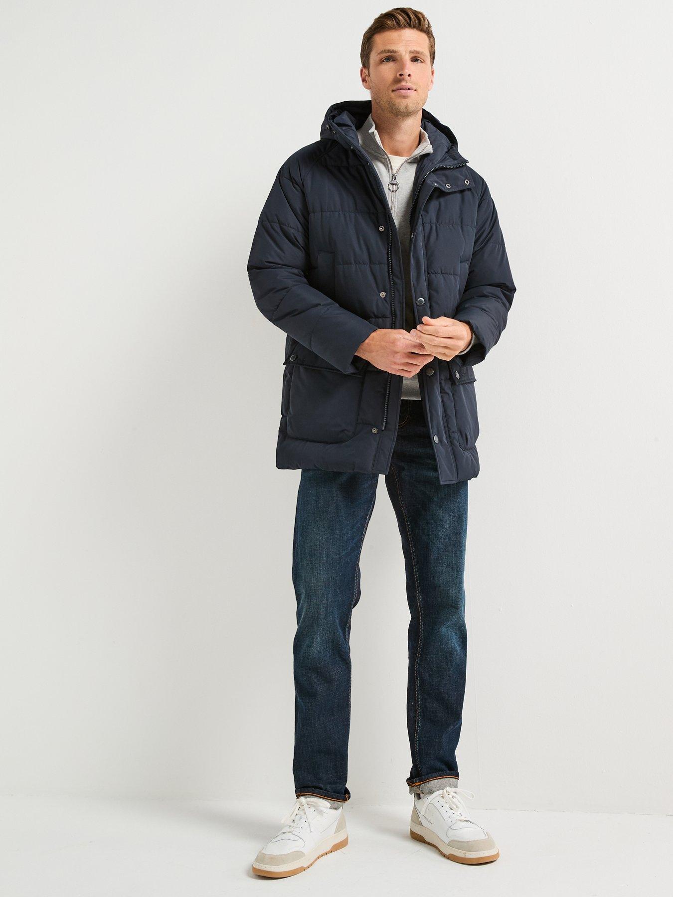 Barbour Hooded Bedale Padded Jacket - Navy | Very