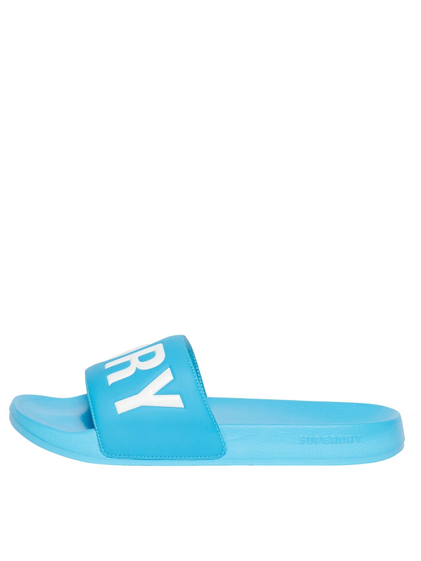 undefined Core Graphic Pool Sliders - Blue