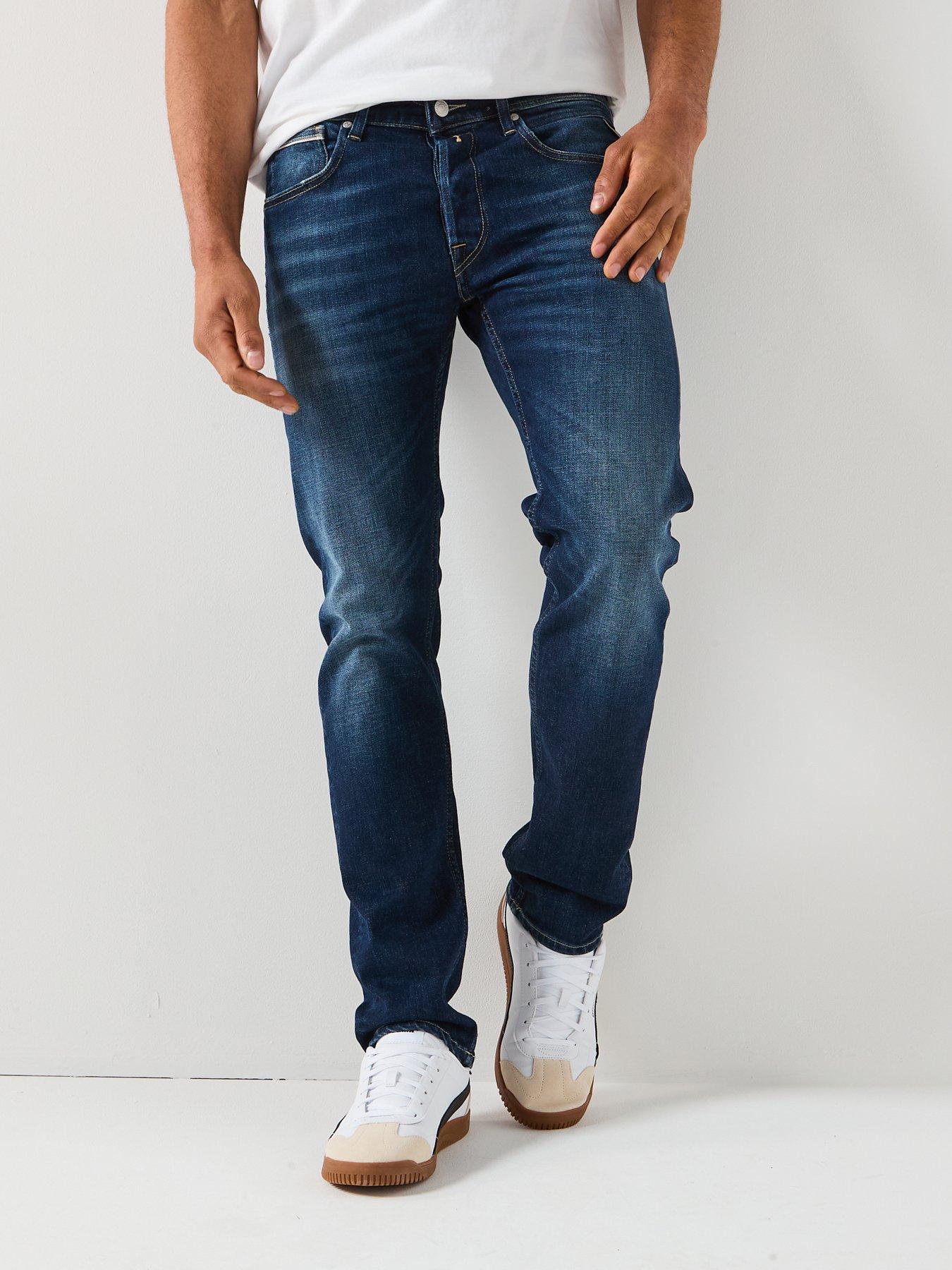 Replay Grover Straight Fit Jeans Blue Very