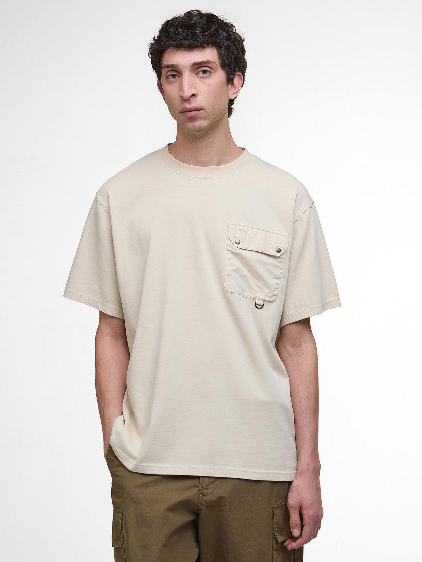 Barbour Leazes Pocket Detail T-Shirt - Off White