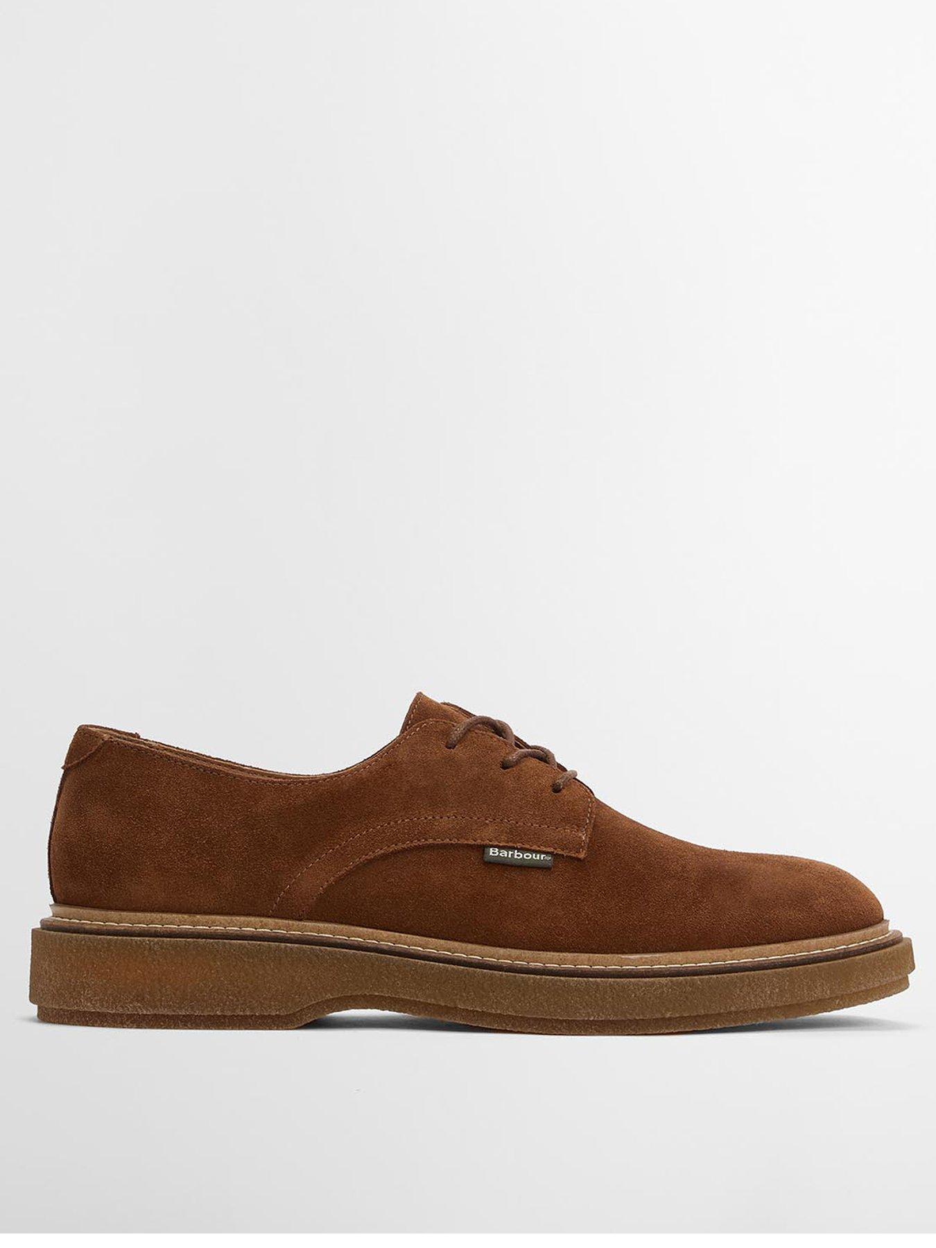 Barbour Harefield Suede Derby Shoes - Brown