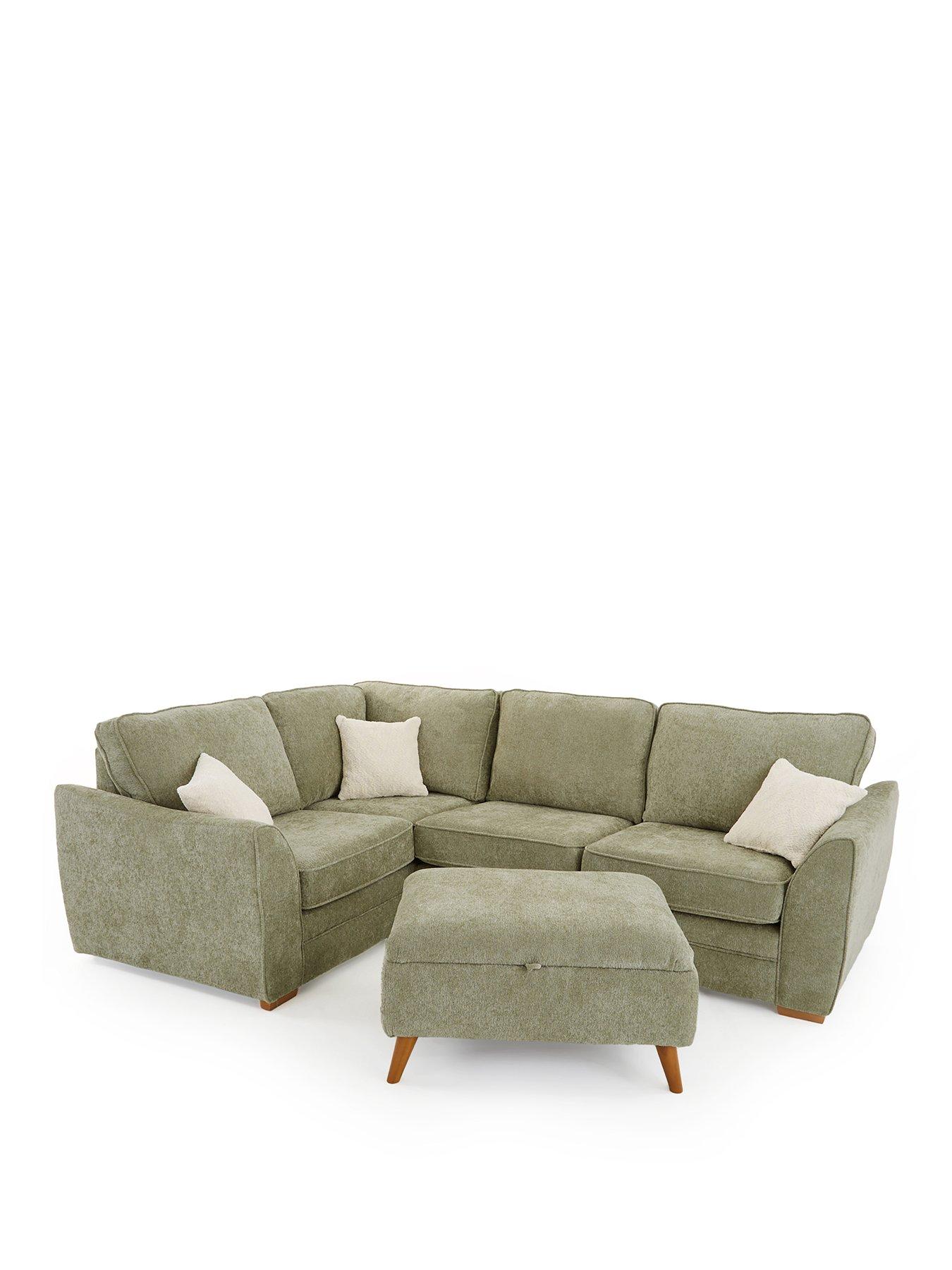 Image 2 of 7 of The Very Collection Trinity Fabric Left Hand&nbsp;Double Arm Corner Group Sofa with Storage&nbsp;Footstool - Made to Order in the UK