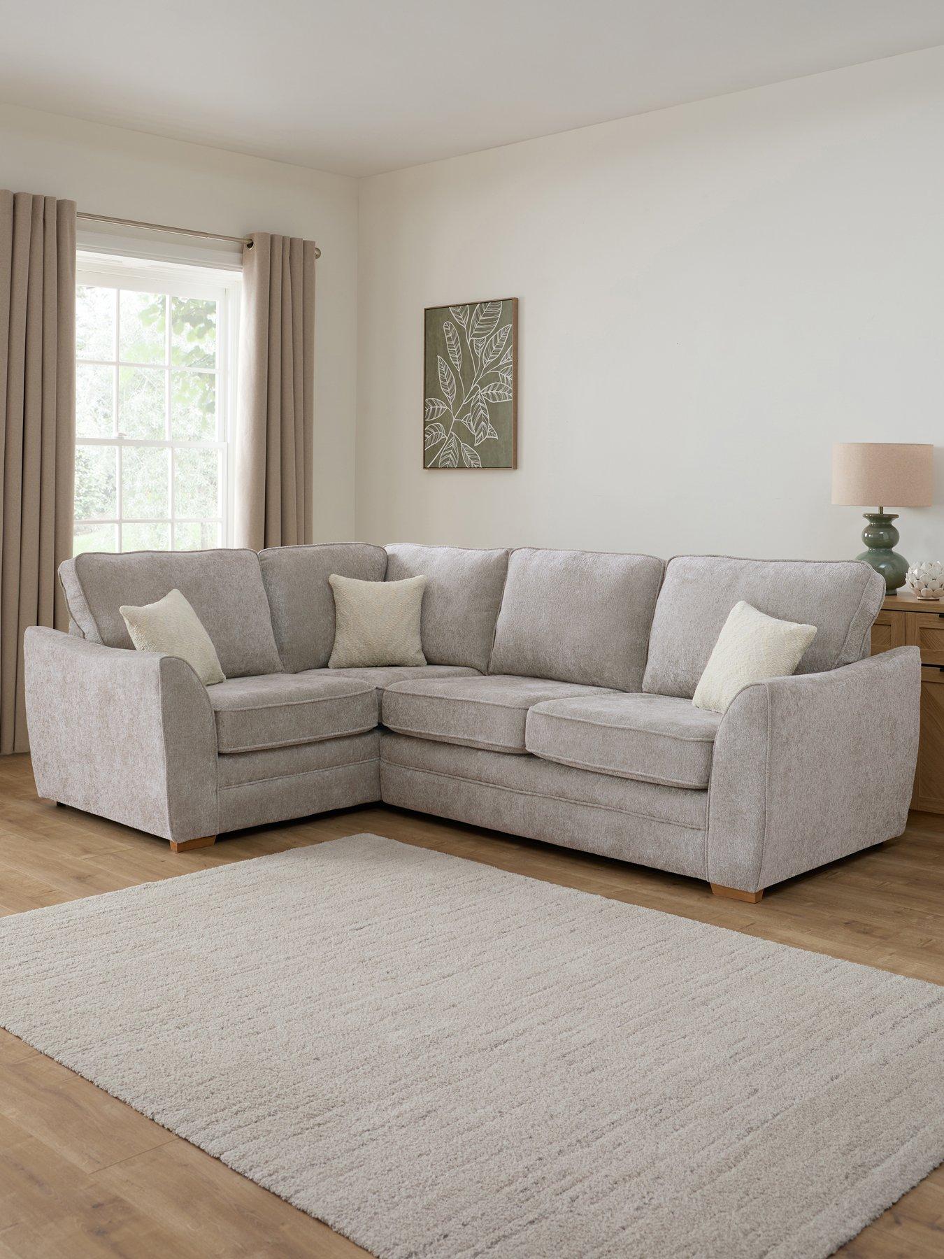 Very Home Trinity Fabric Right Hand Double Arm Corner Group Sofa with Footstool - Made to Order in the UK