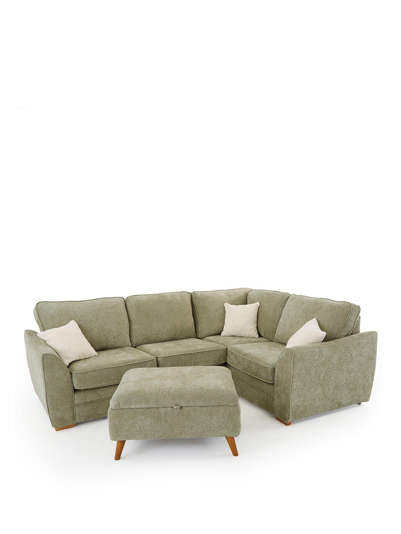 Image 2 of 7 of The Very Collection Trinity Fabric Right Hand Double Arm Corner Group Sofa with Storage&nbsp;Footstool - Made to Order in the UK