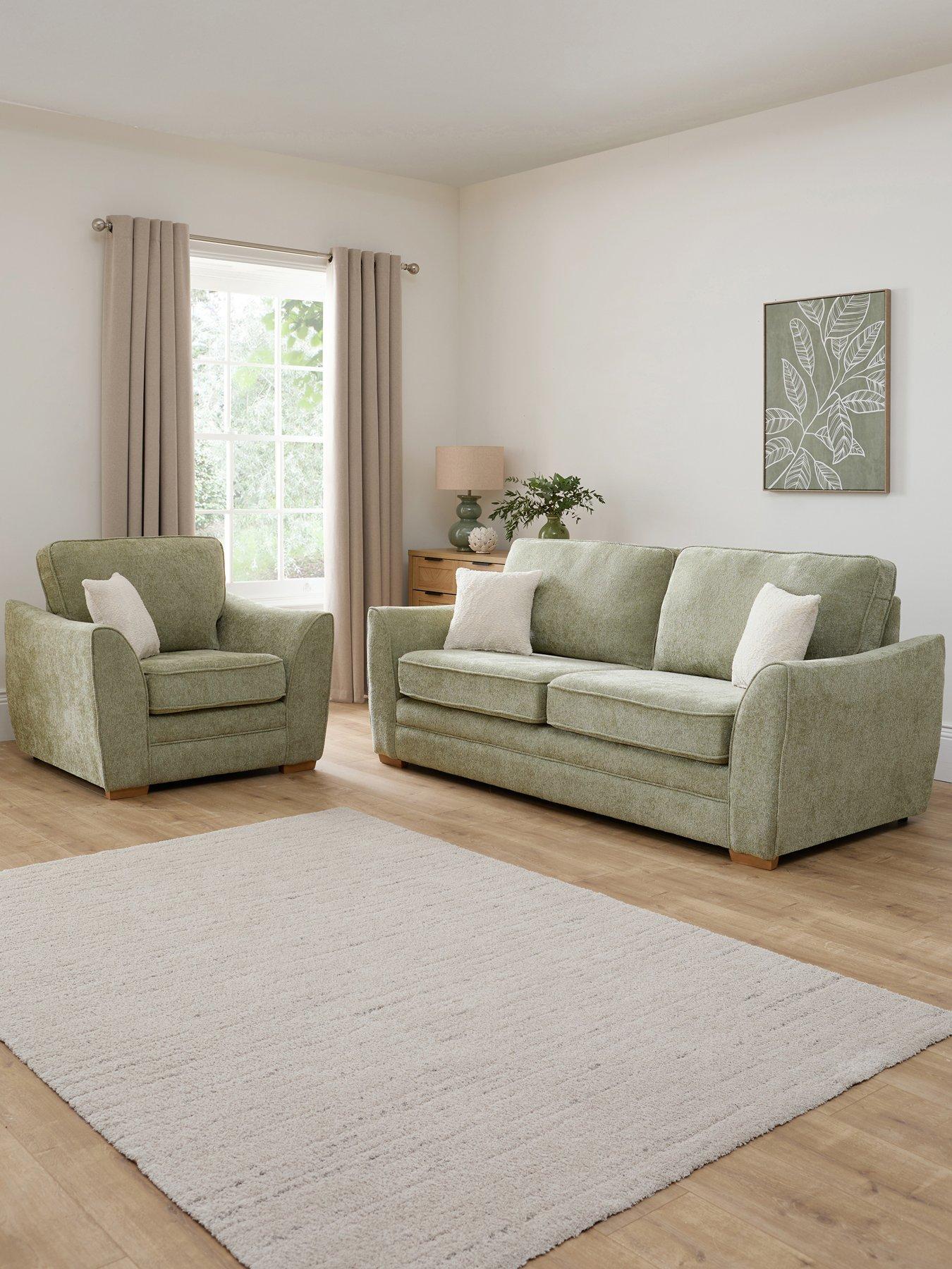 The Very Collection Trinity Fabric 3 Seater Sofa + Armchair (Buy  &  SAVE!) - Made to order in the UK