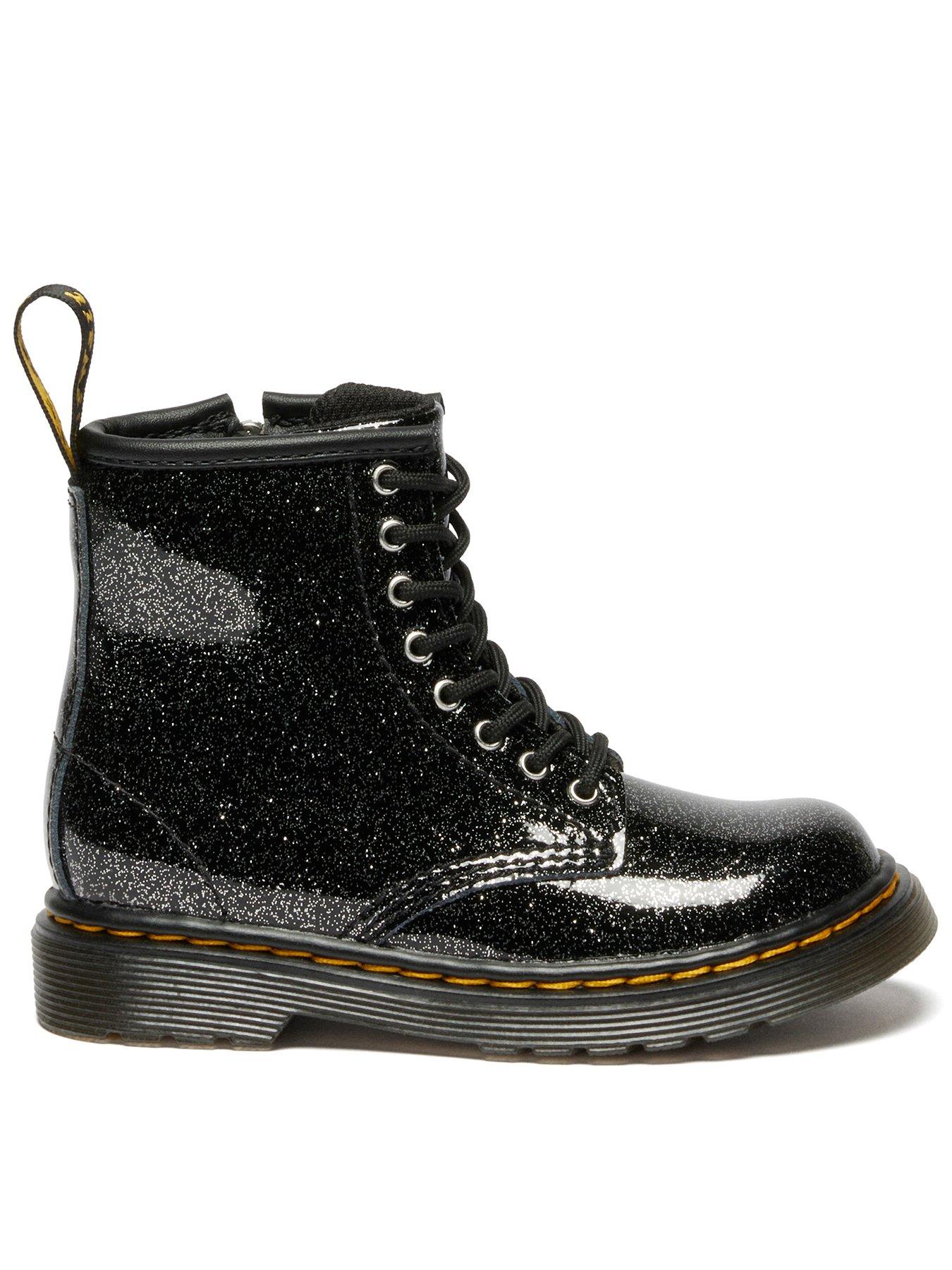 Image 1 of 7 of Dr Martens Toddler 1460 Glitter Lace-up Boot - Black