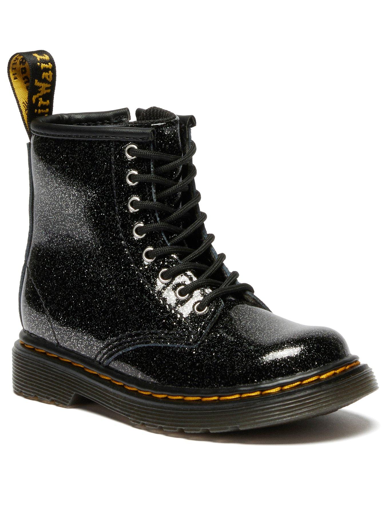 Image 2 of 7 of Dr Martens Toddler 1460 Glitter Lace-up Boot - Black