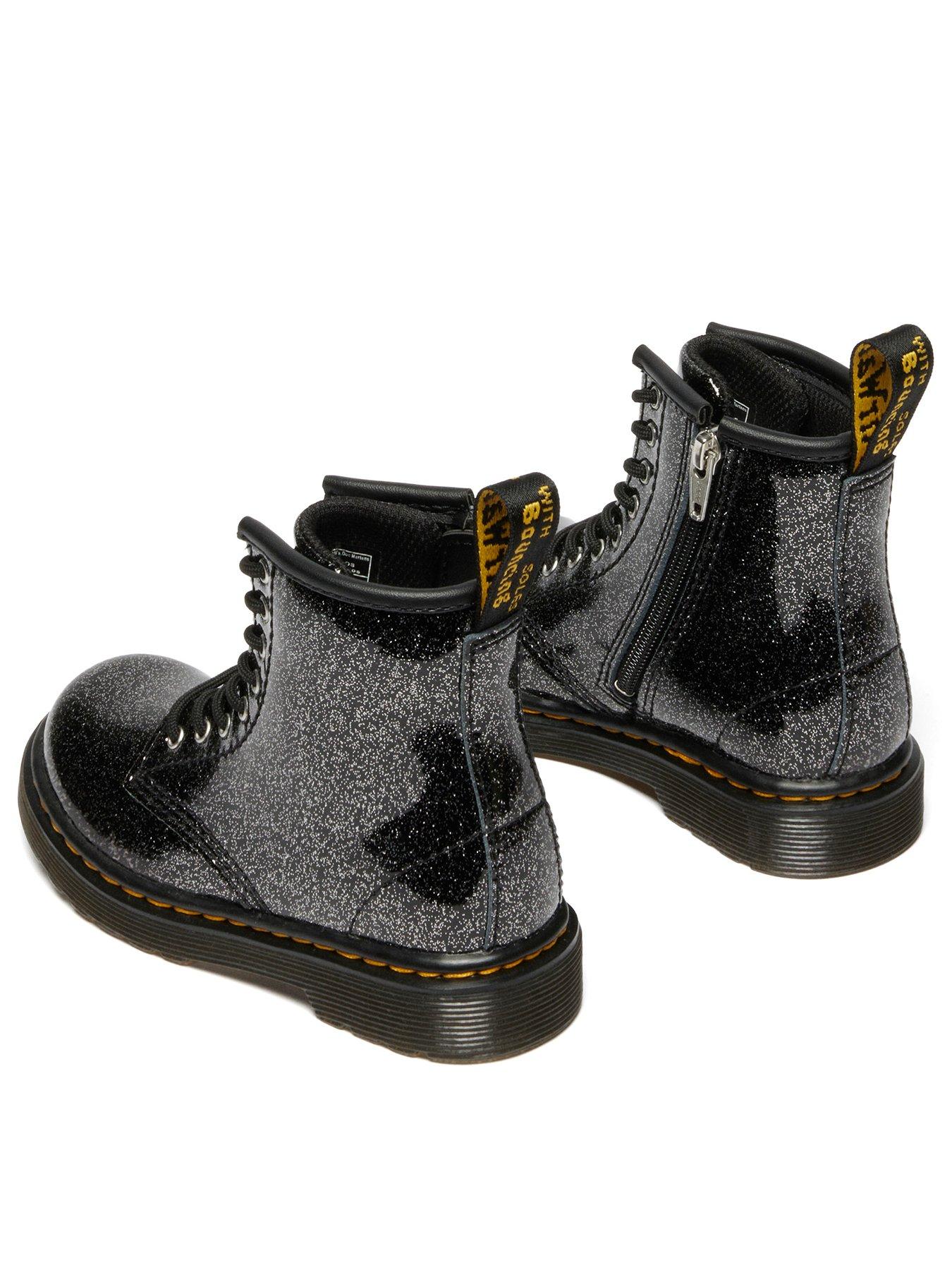 Image 3 of 7 of Dr Martens Toddler 1460 Glitter Lace-up Boot - Black
