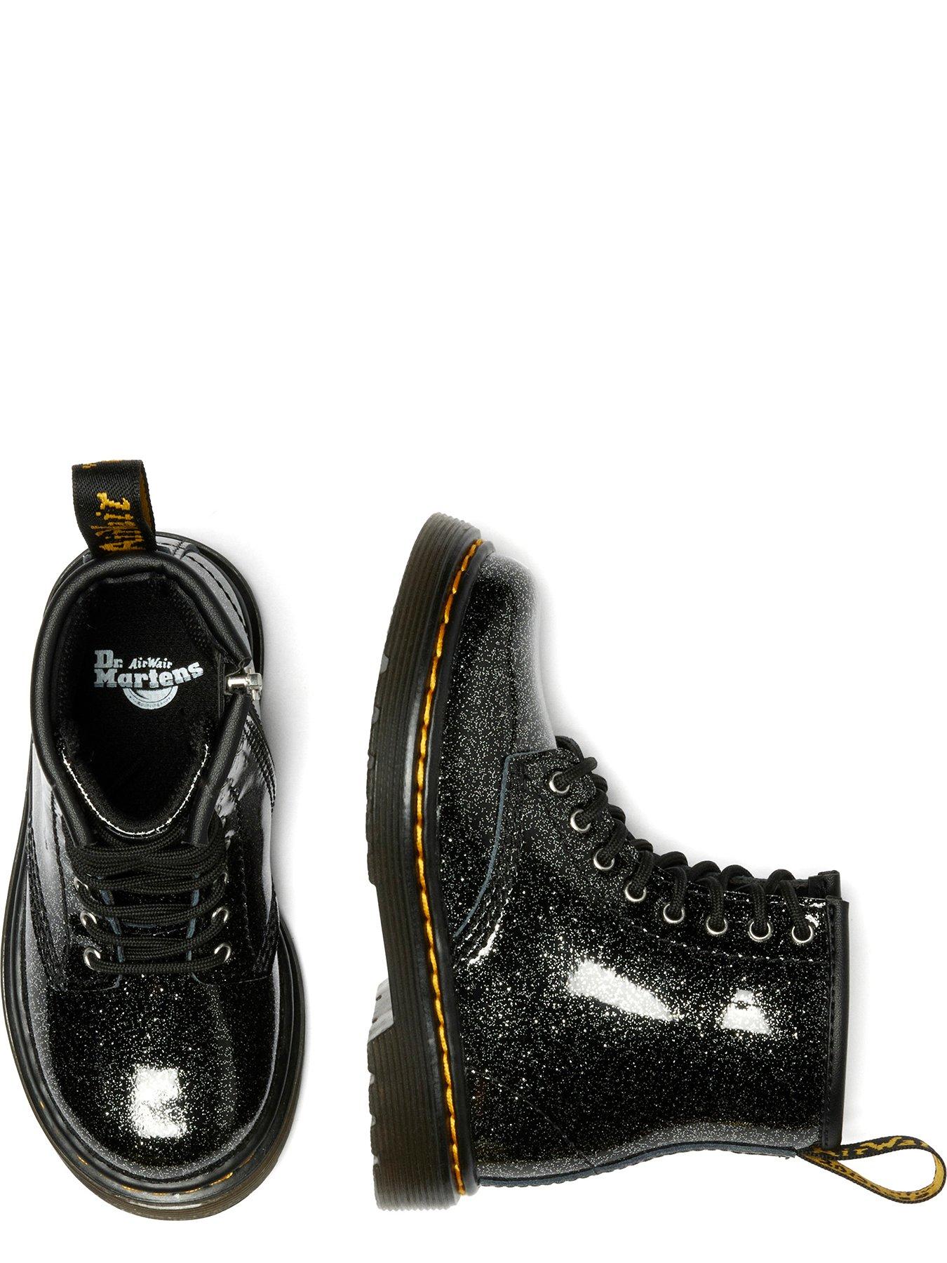 Image 4 of 7 of Dr Martens Toddler 1460 Glitter Lace-up Boot - Black