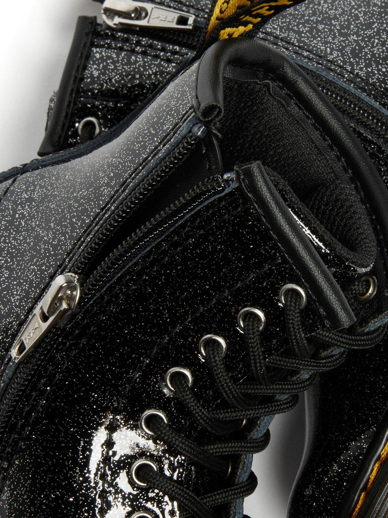 Image 6 of 7 of Dr Martens Toddler 1460 Glitter Lace-up Boot - Black