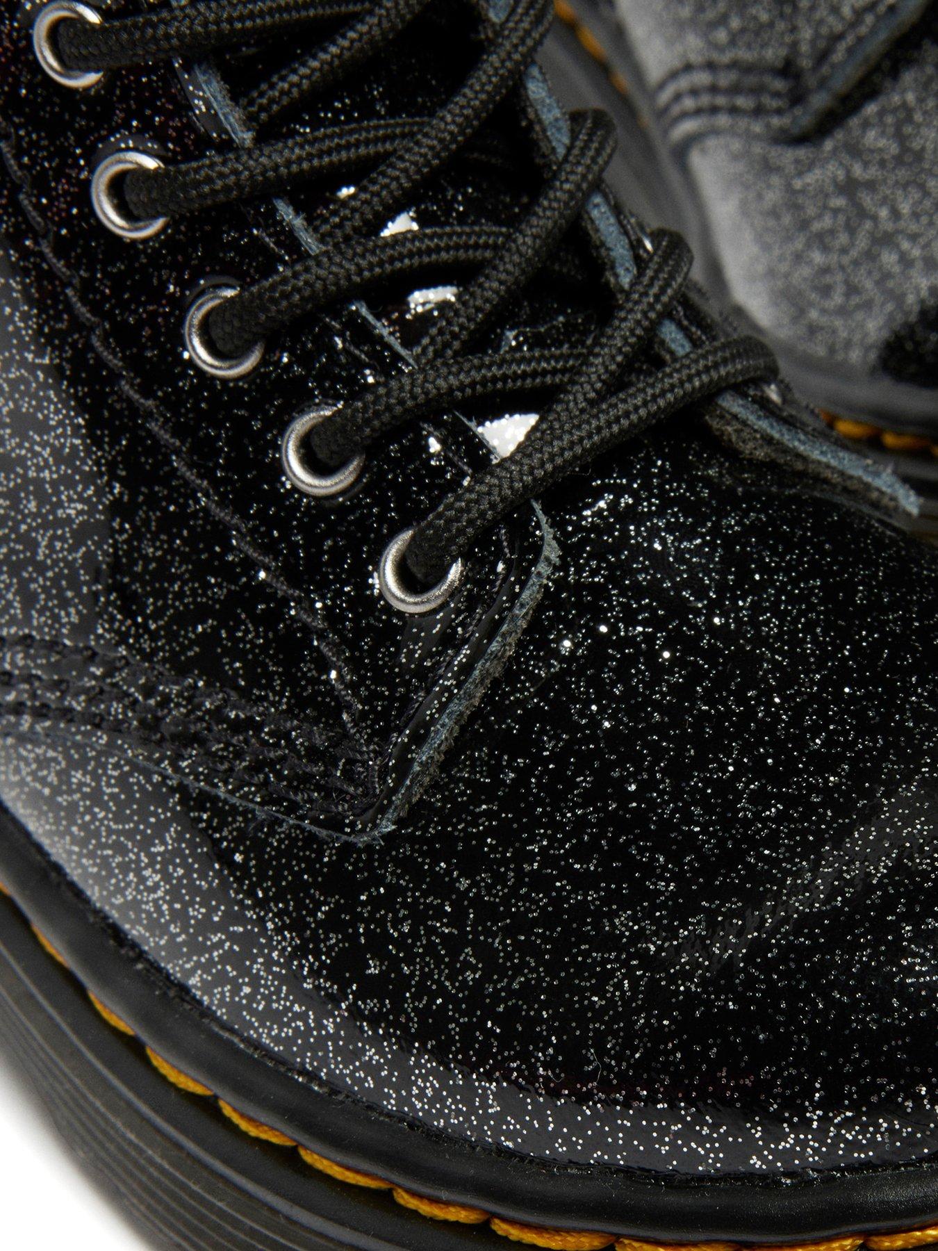 Image 7 of 7 of Dr Martens Toddler 1460 Glitter Lace-up Boot - Black