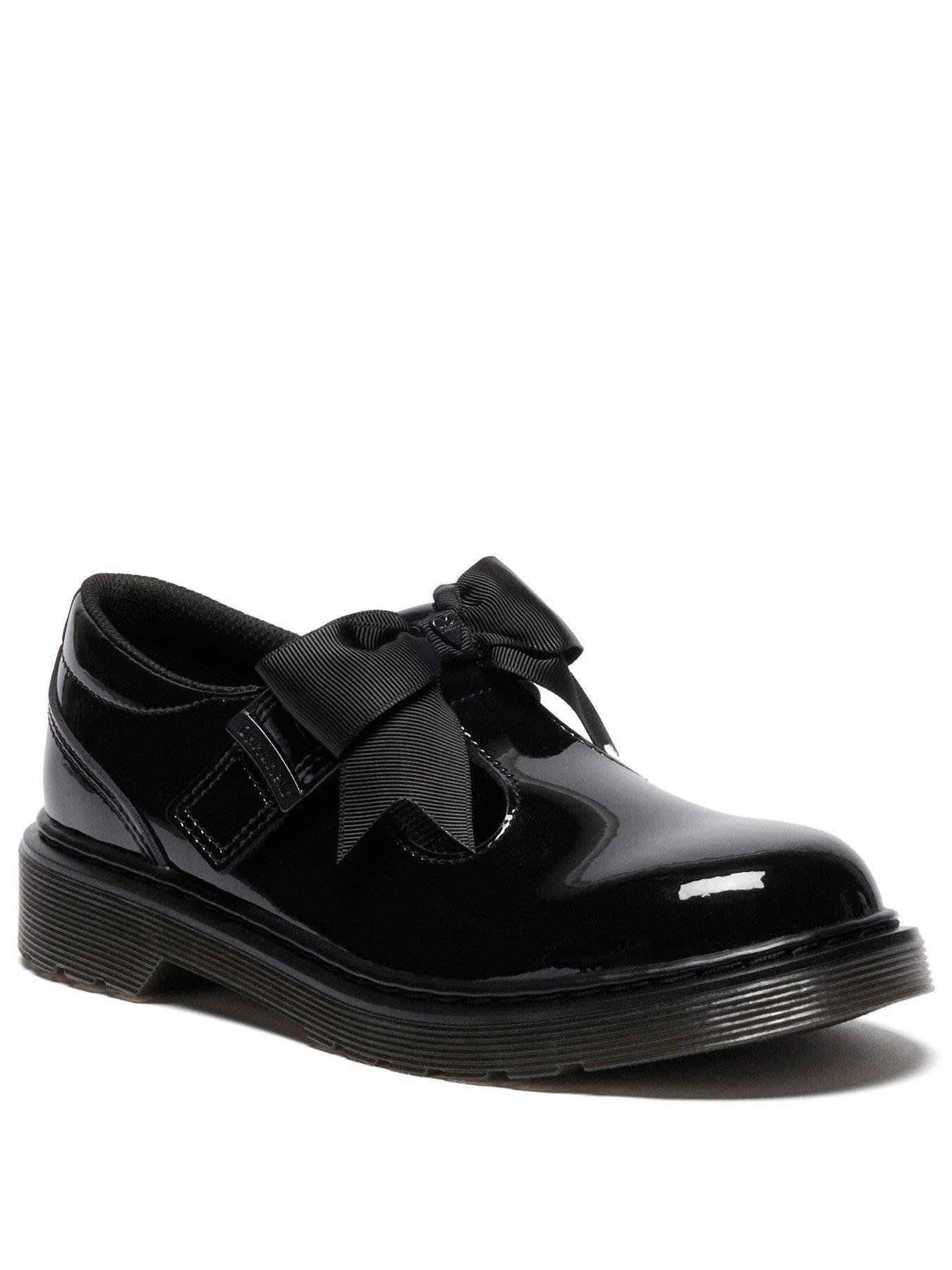 Image 2 of 7 of Dr Martens Youth Polley II Bow Y T Bar Shoe Patent Lamper - Black