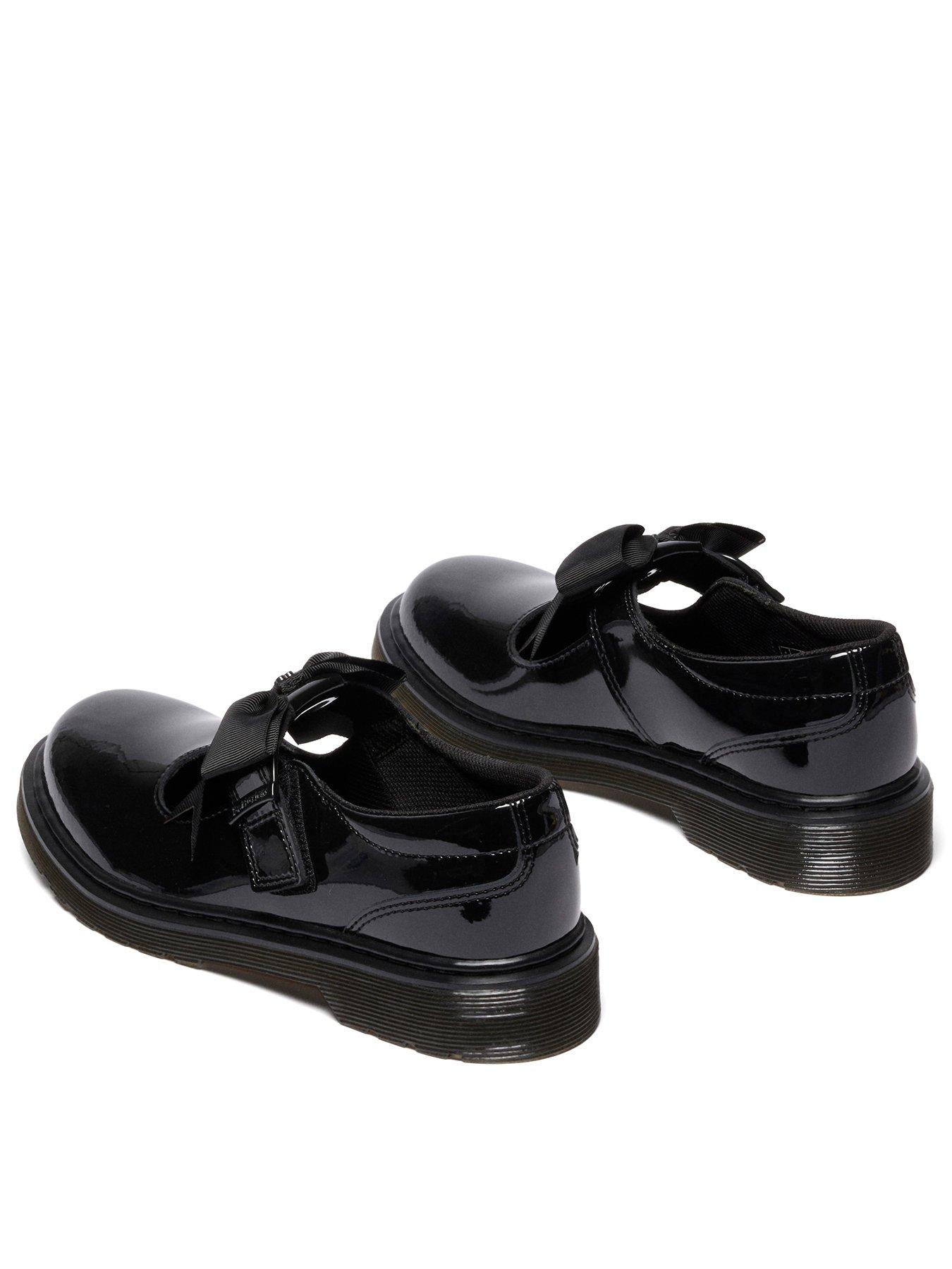 Image 3 of 7 of Dr Martens Youth Polley II Bow Y T Bar Shoe Patent Lamper - Black