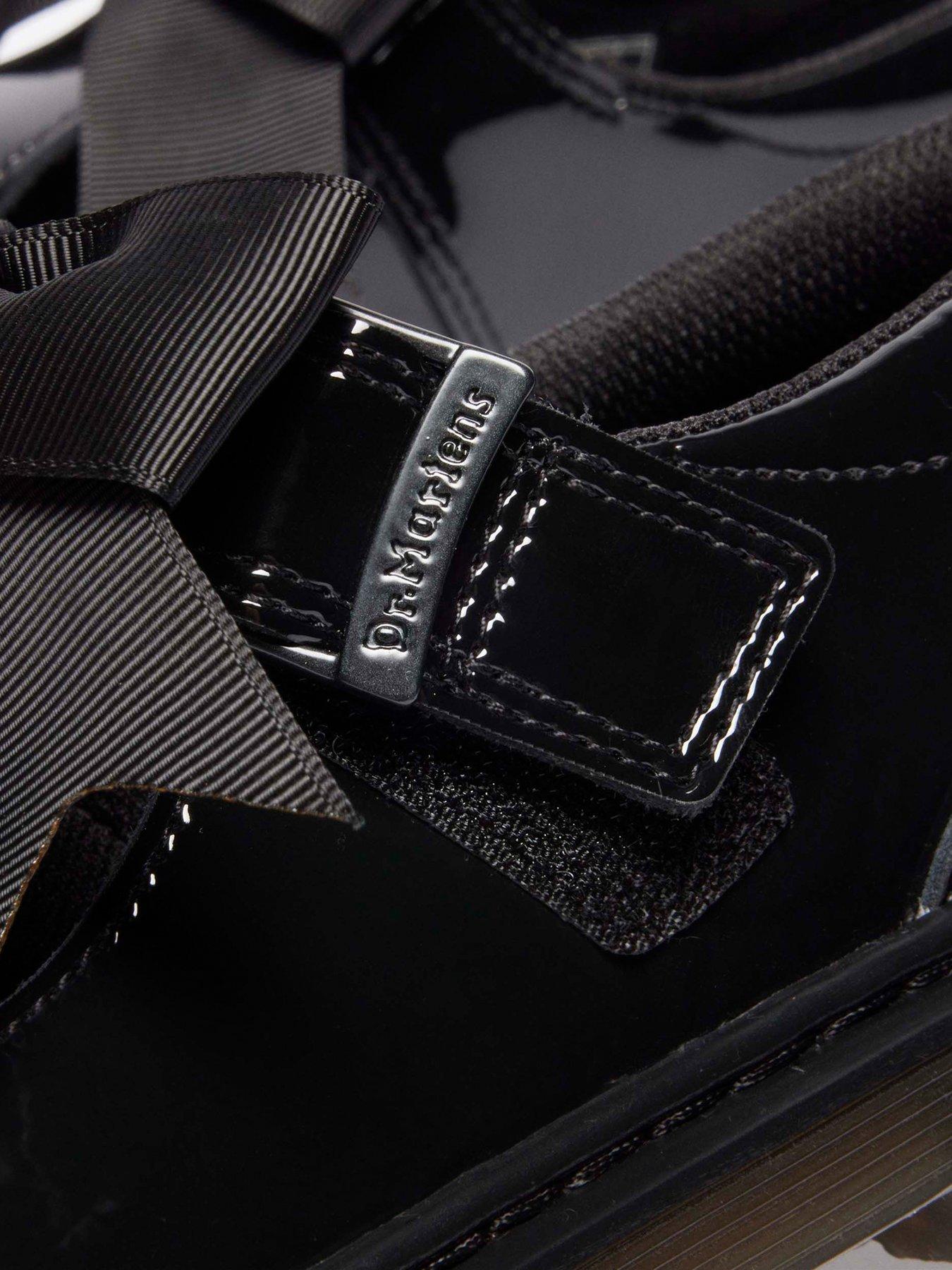 Image 7 of 7 of Dr Martens Youth Polley II Bow Y T Bar Shoe Patent Lamper - Black