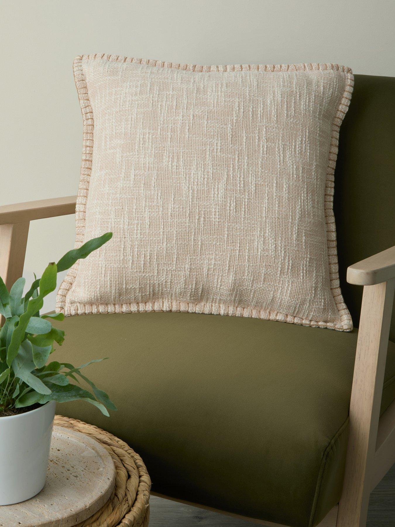 Image 1 of 4 of Michelle Keegan Home Textured Blanket Stitch Cushion