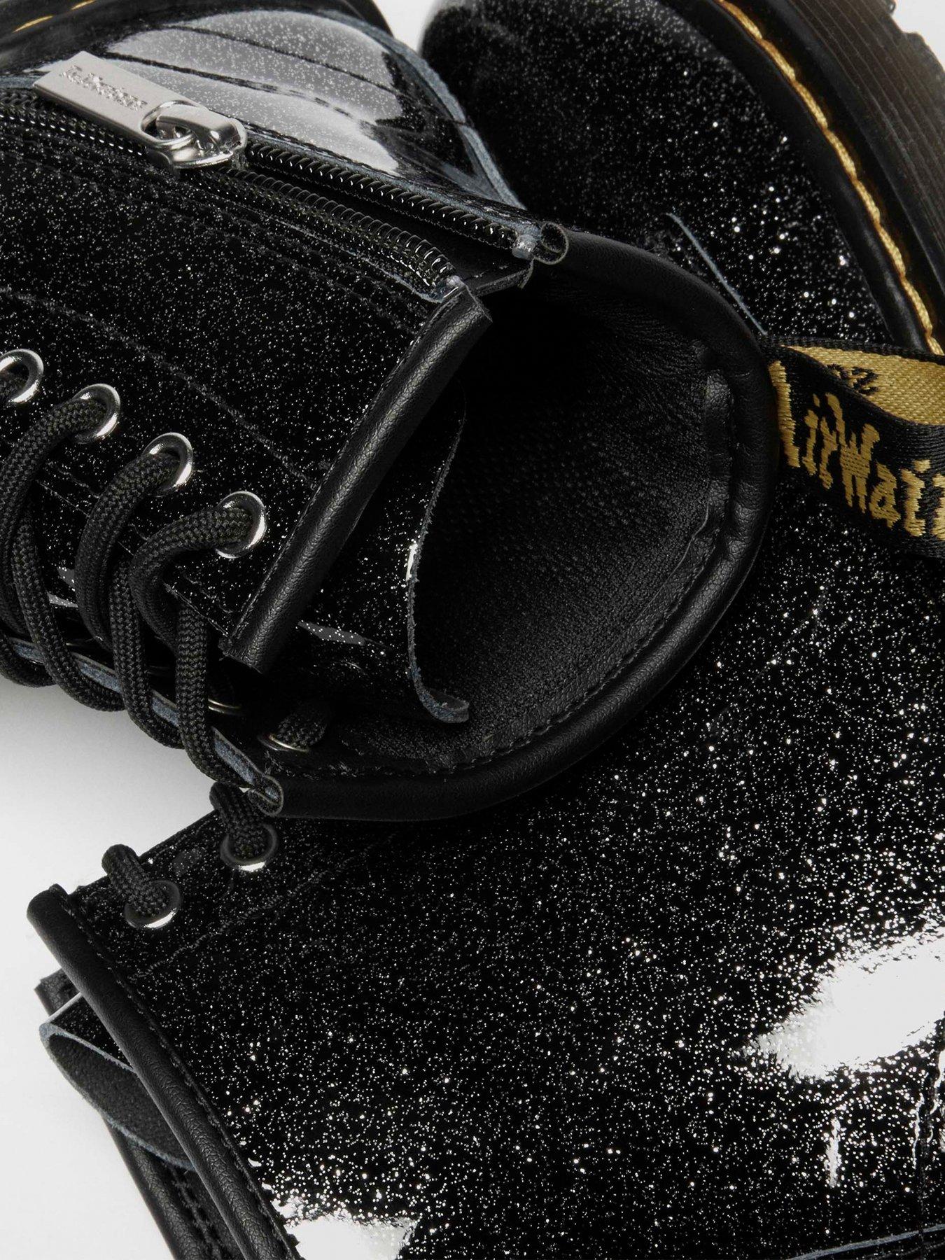 Image 6 of 6 of Dr Martens Junior 1460 Glitter Lace Up Boot - Black/silver Nebula Glitter
