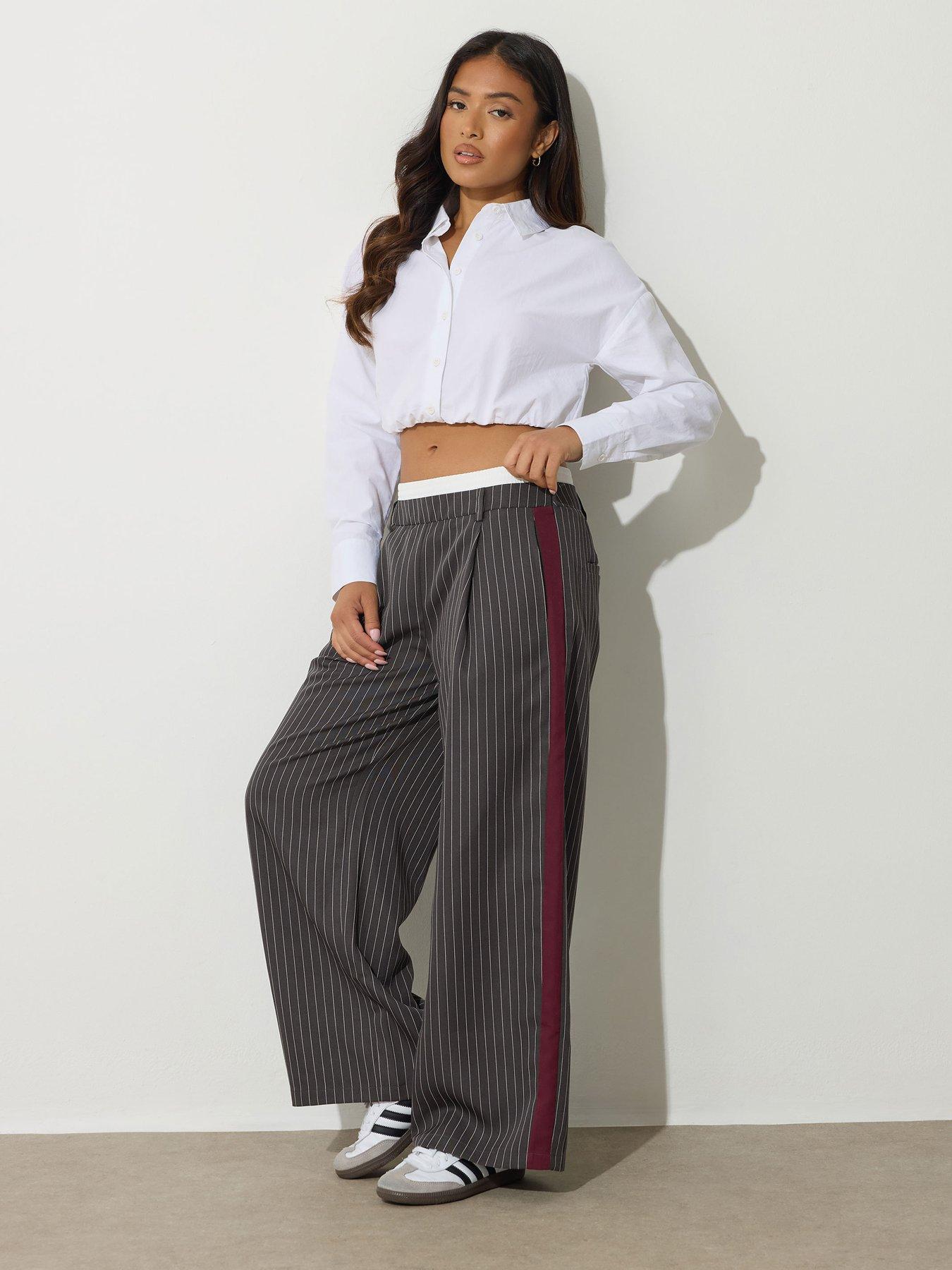 pixiegirl-petite-boxer-side-stripe-trouser-grey