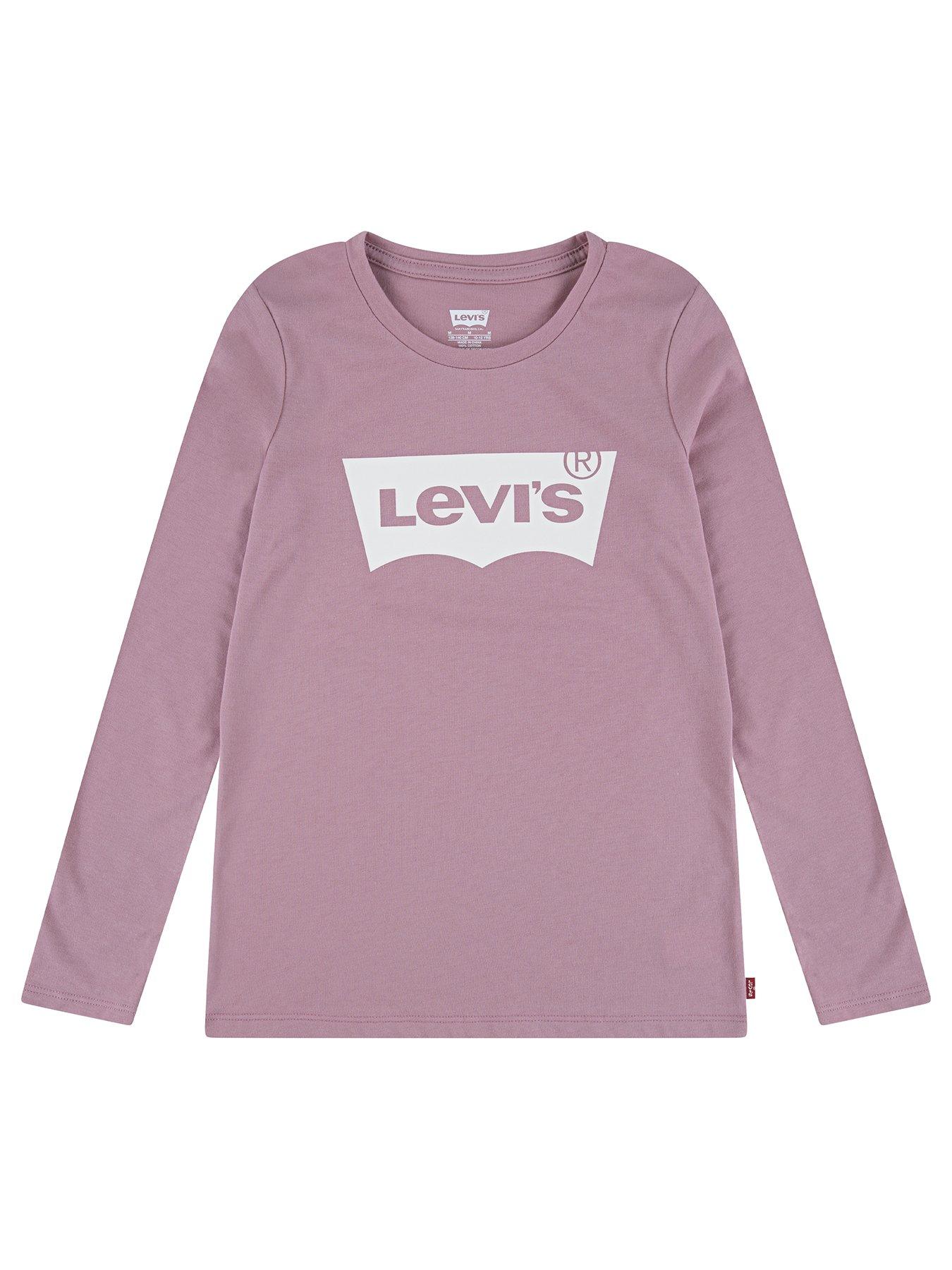 undefined Girls Long Sleeve Batwing T-shirt - Light Purple