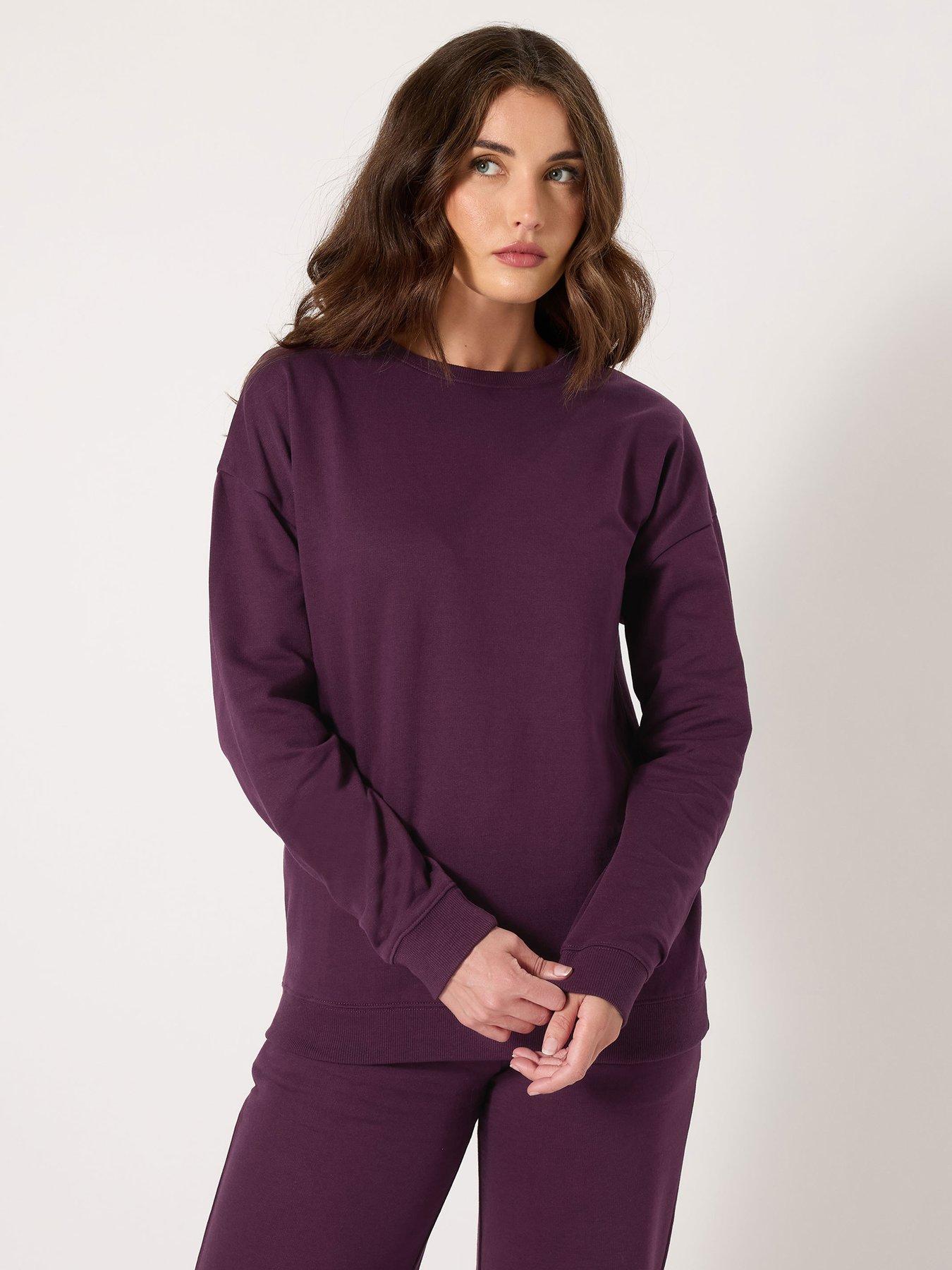 undefined Crew Neck Sweatshirt - Purple