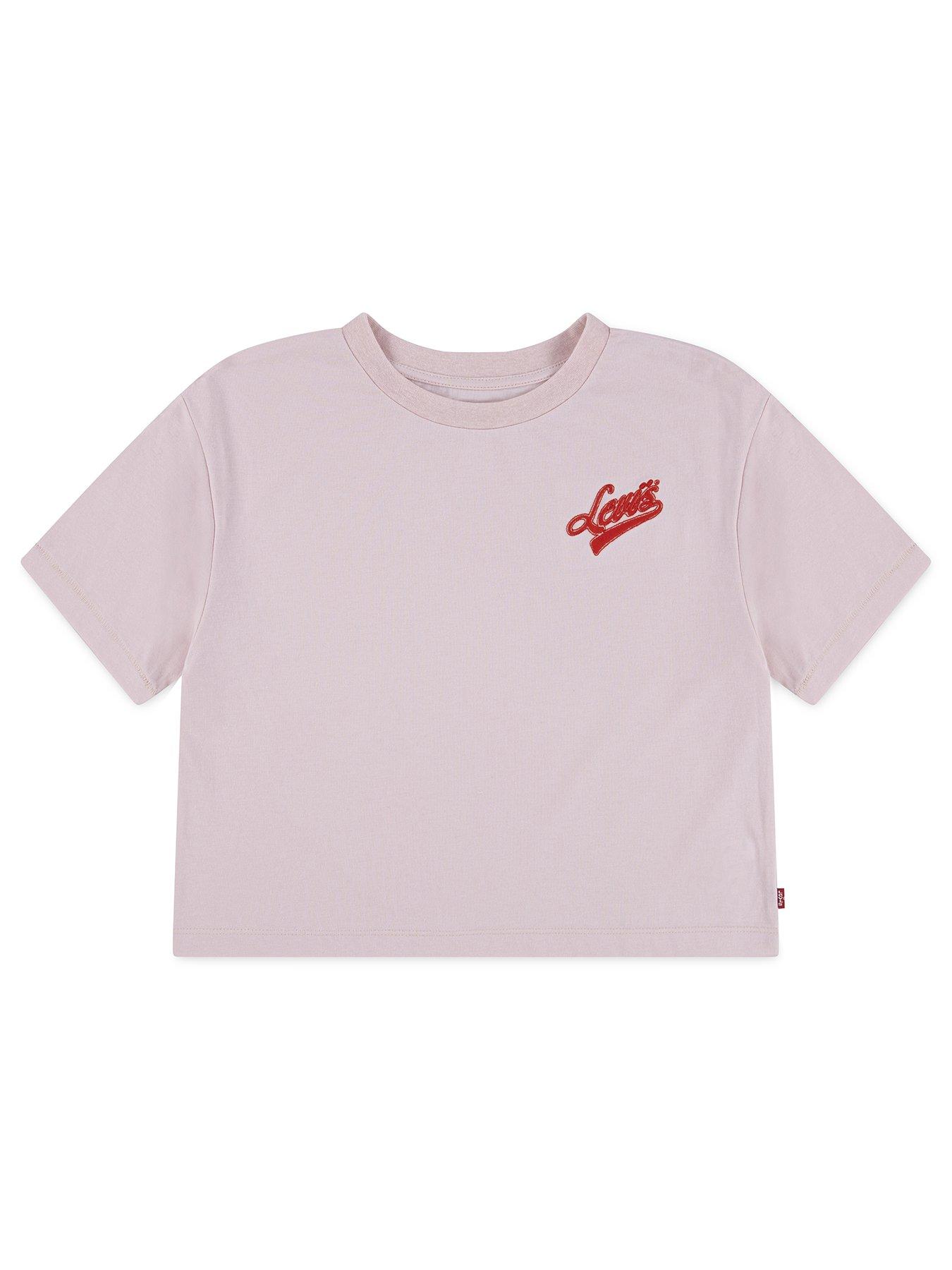 Levi's Girls Boxy Meet And Greet Short Sleeve T-Shirt - Pink