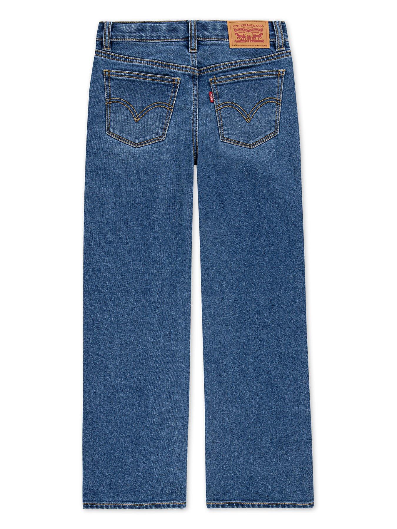 Image 2 of 4 of Levi's Girls Wide Leg Jeans - Blue