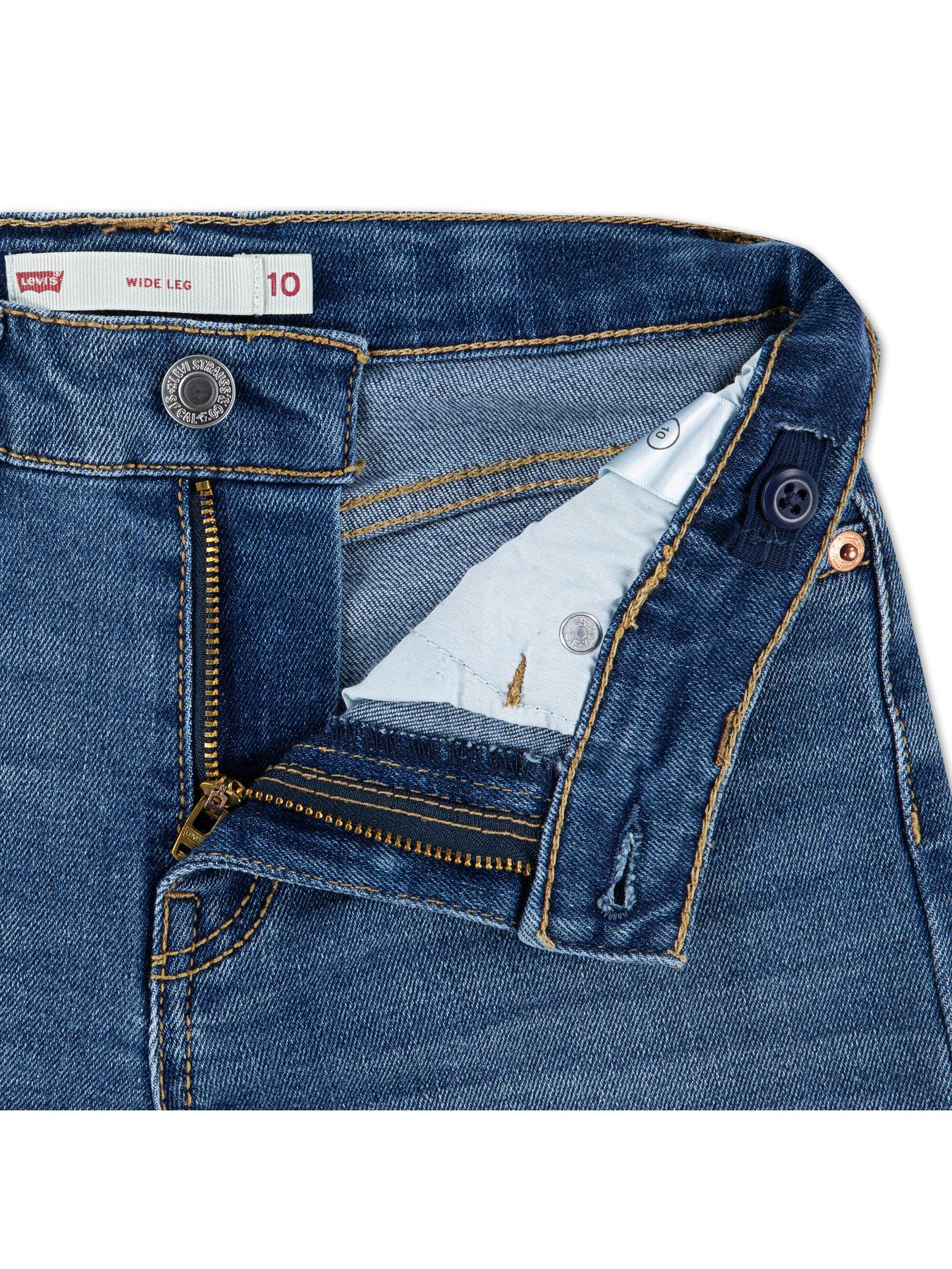 Image 3 of 4 of Levi's Girls Wide Leg Jeans - Blue