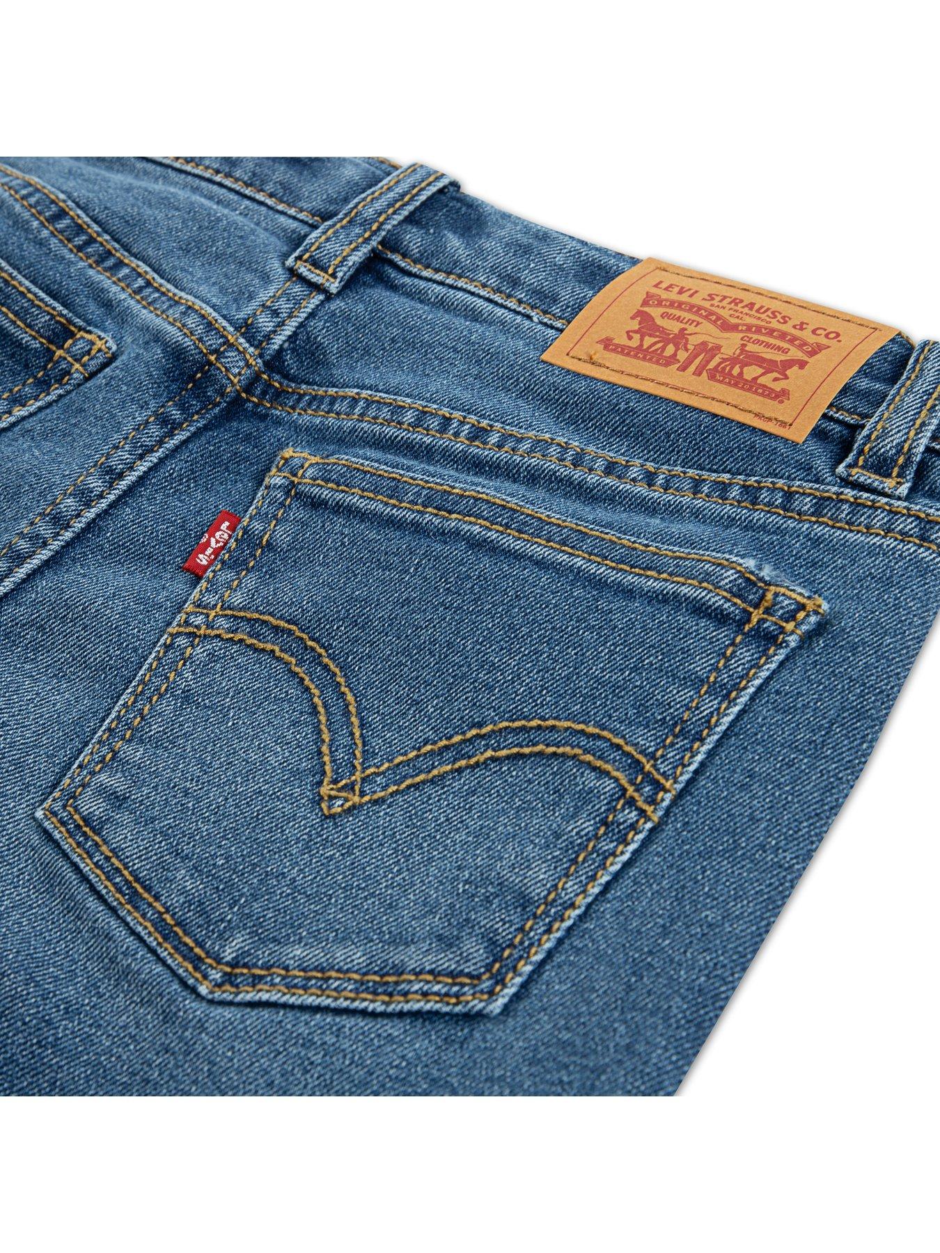 Image 4 of 4 of Levi's Girls Wide Leg Jeans - Blue