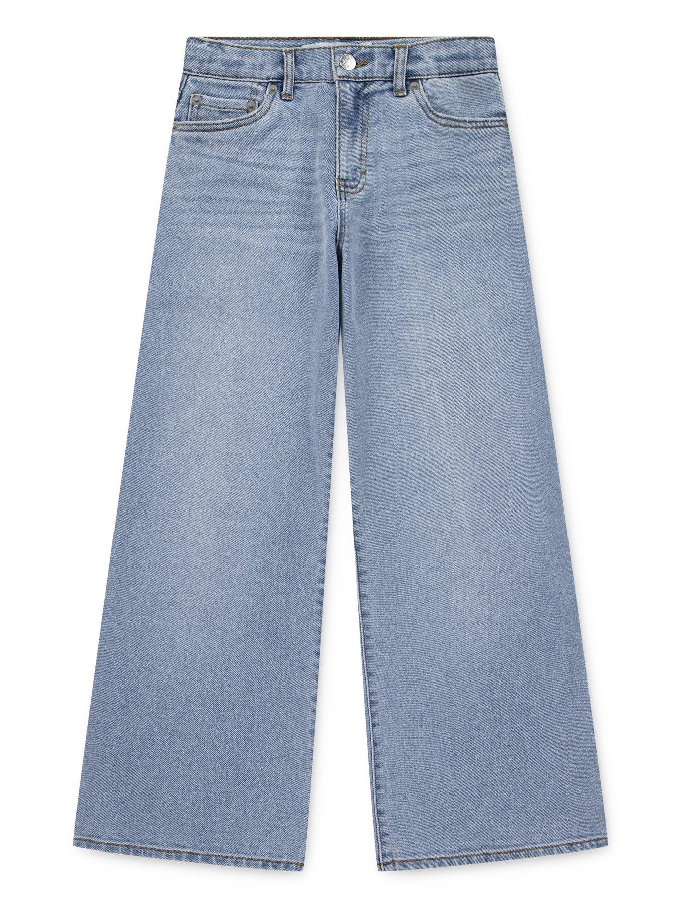 undefined Girls High Rise Baggy Jeans - Blue