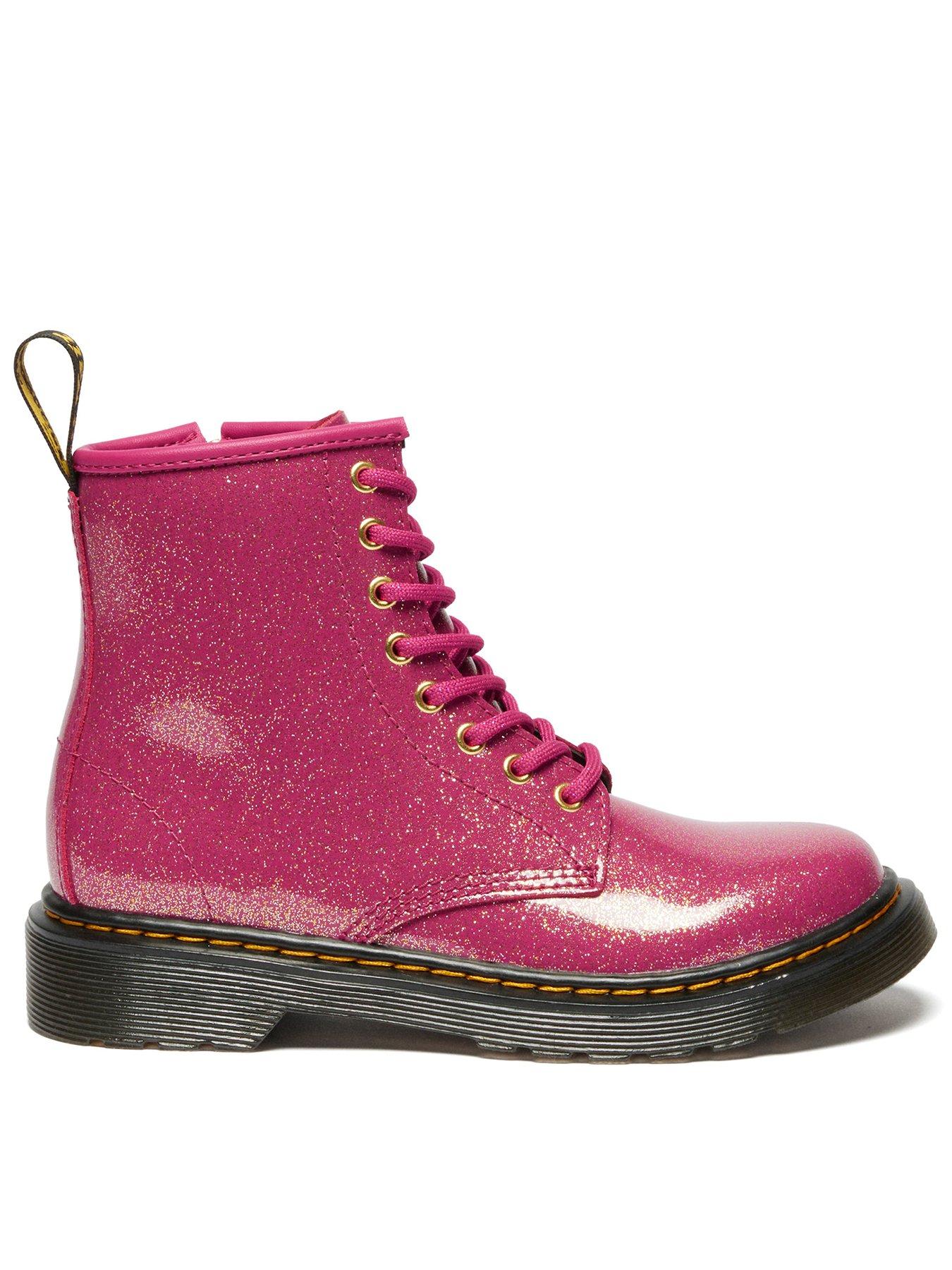 Dr Martens Junior 1460 Glitter Lace-up Boot - Fuchsia