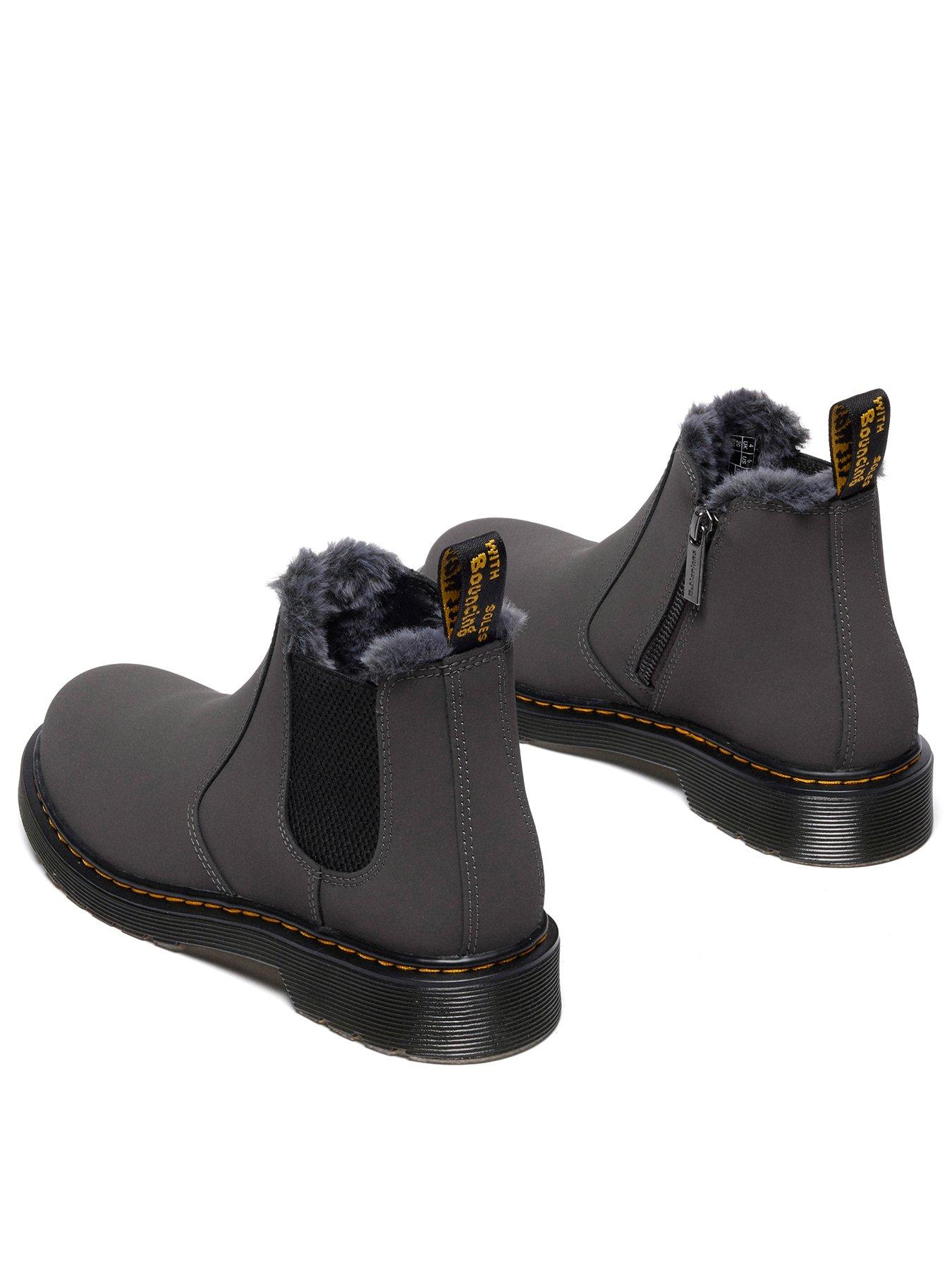 Dr Martens Youth 2976 Leonore Nubuck Chelsea Boots With Side Zip