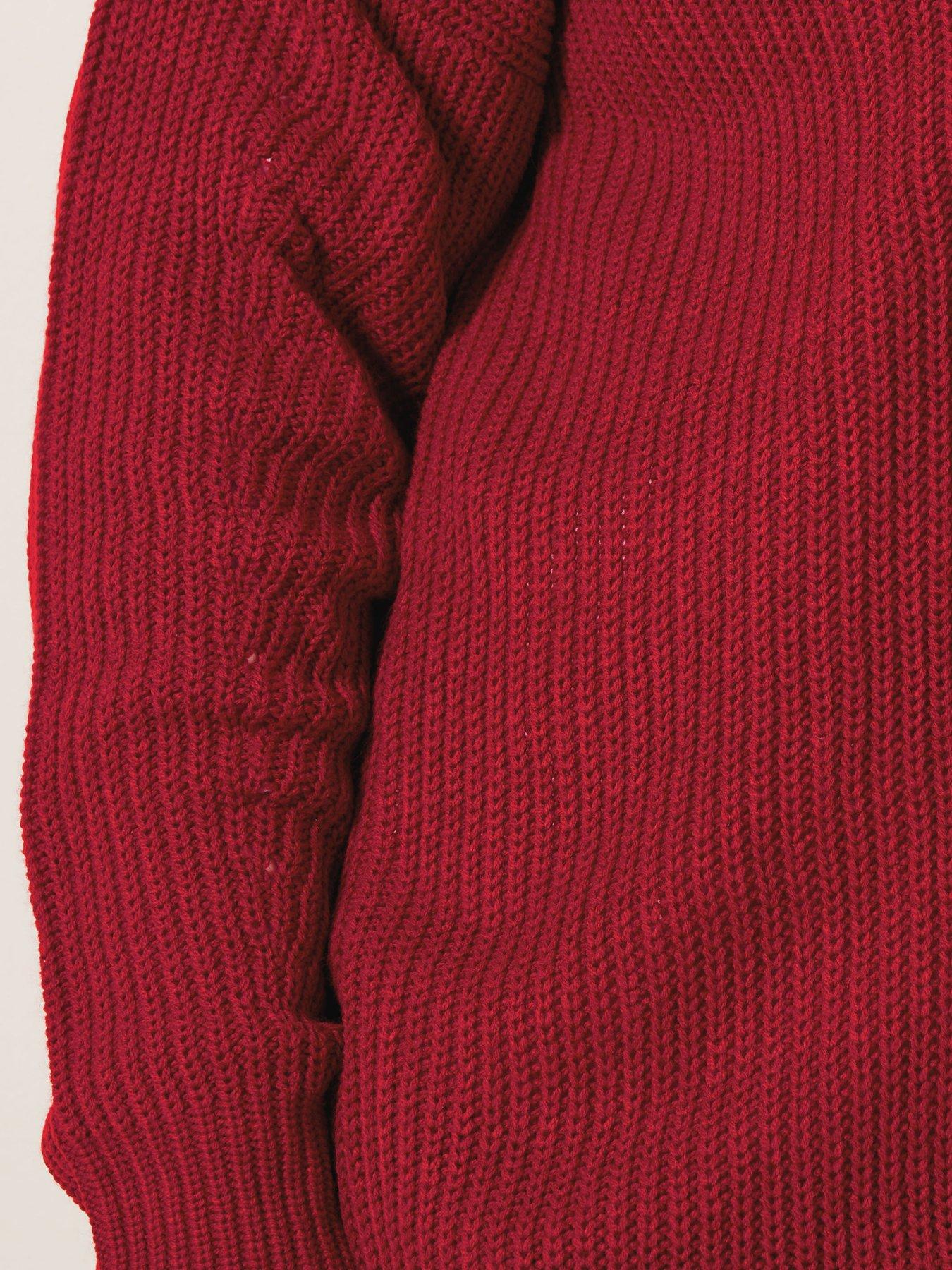 Yours Curve Drop Shoulder Jumper - Red | Very