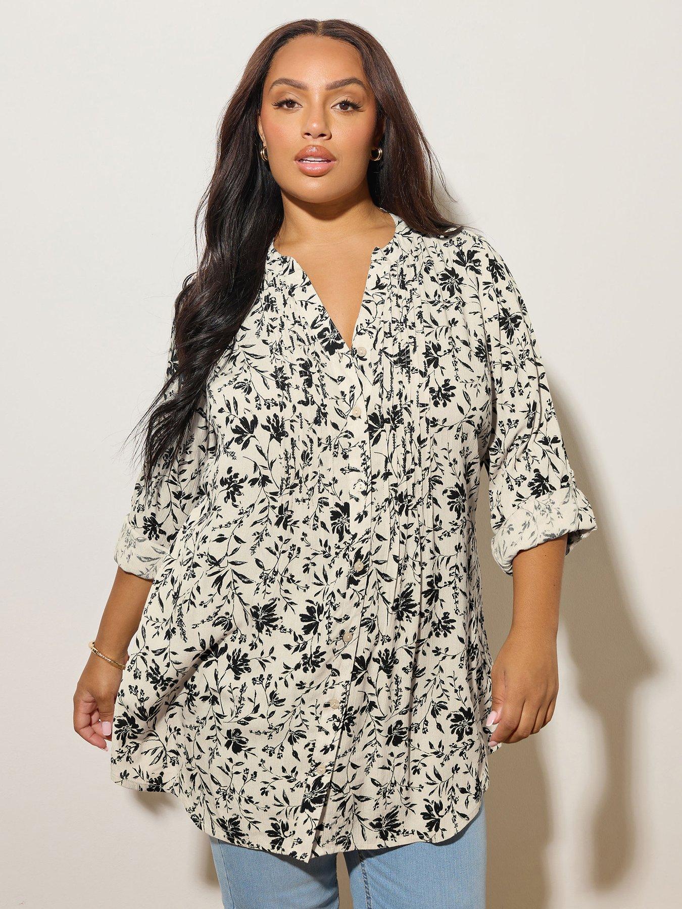 undefined Curve Pintuck Blouse